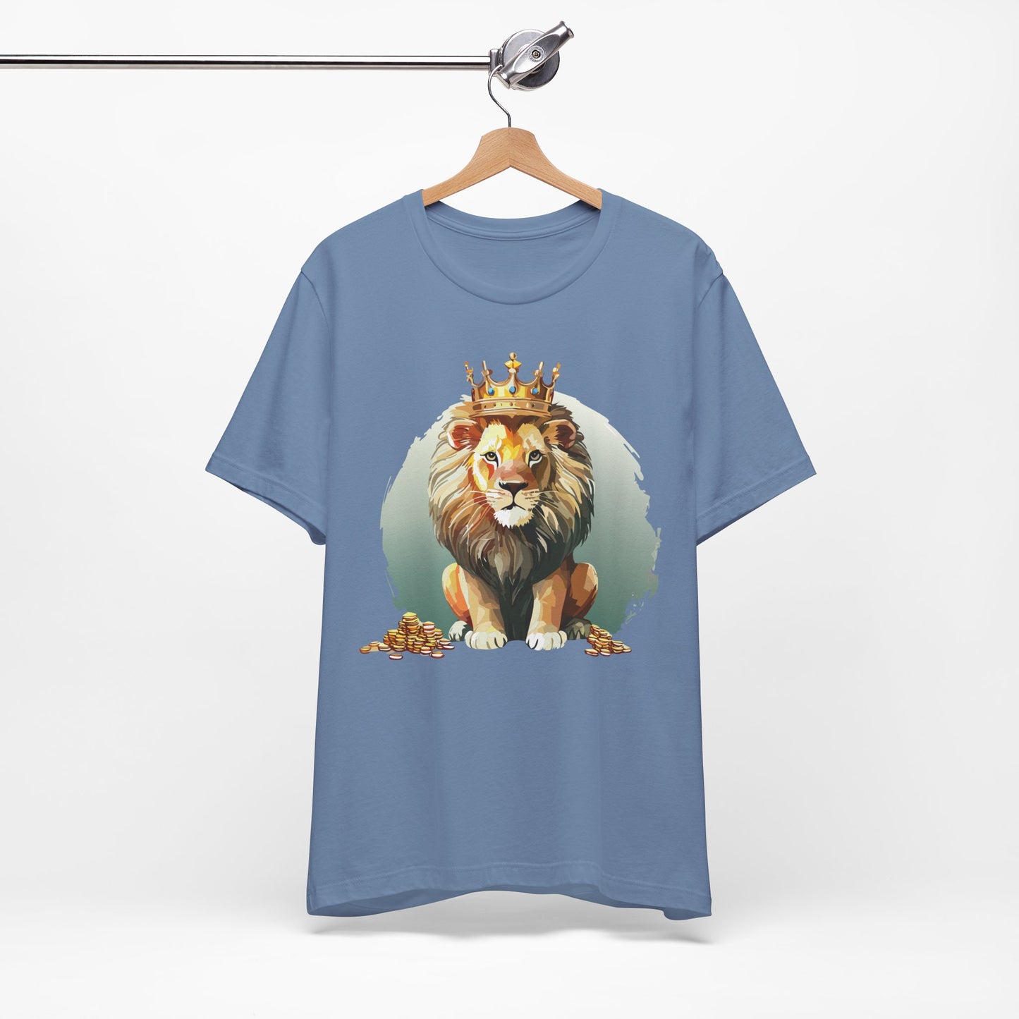 Regal Lion Short Sleeve Tee, Animal Shirt, Lion Tee, Unisex Top, Birthday Gift, Shirt with Animal design
