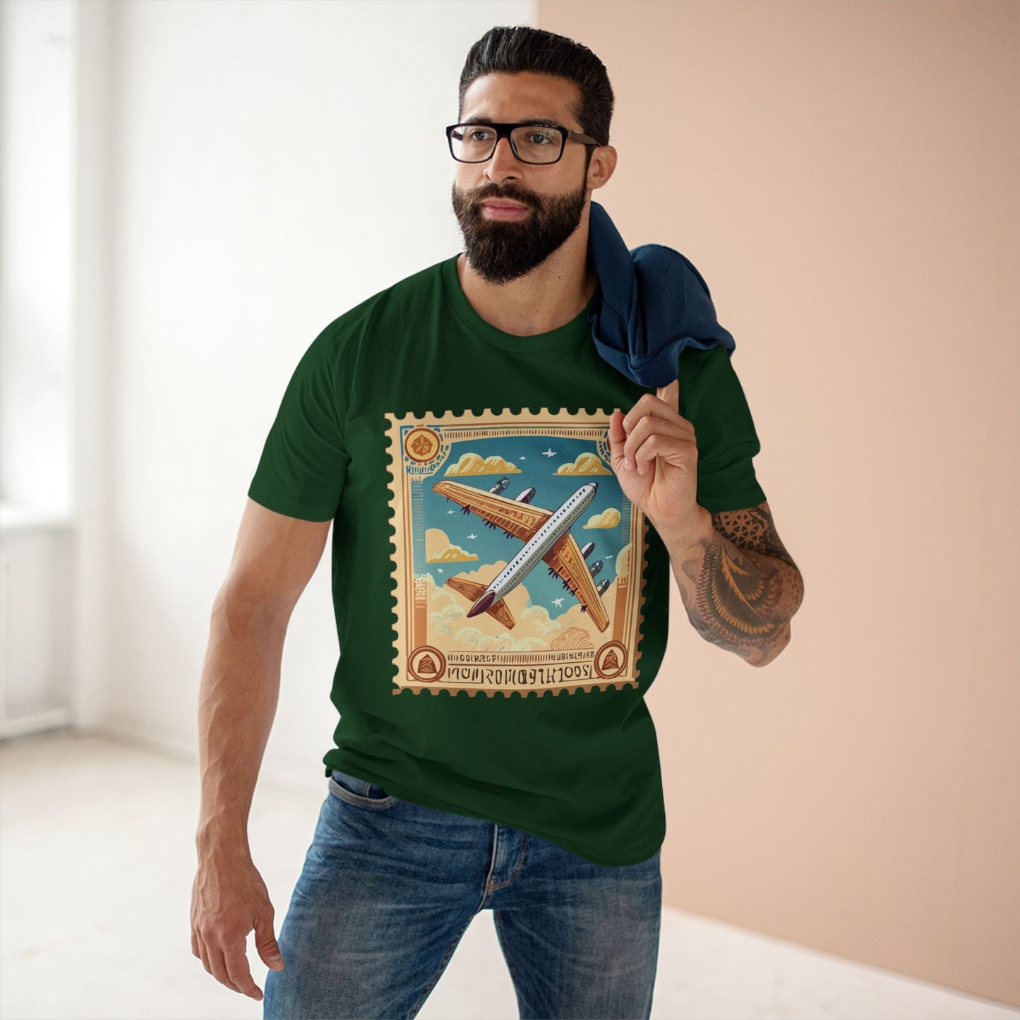 Stamp Shirt Postage Stamp Tee Unisex Premium Cotton Art Design PS18 Retro2Nova Collection