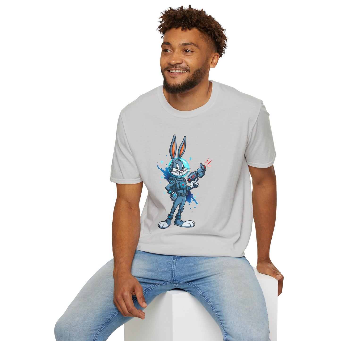 Bugs Bunny Shirt Unisex Gildan Softstyle 64000 Cartoon Tee 100 Percent Ring Spun Cotton