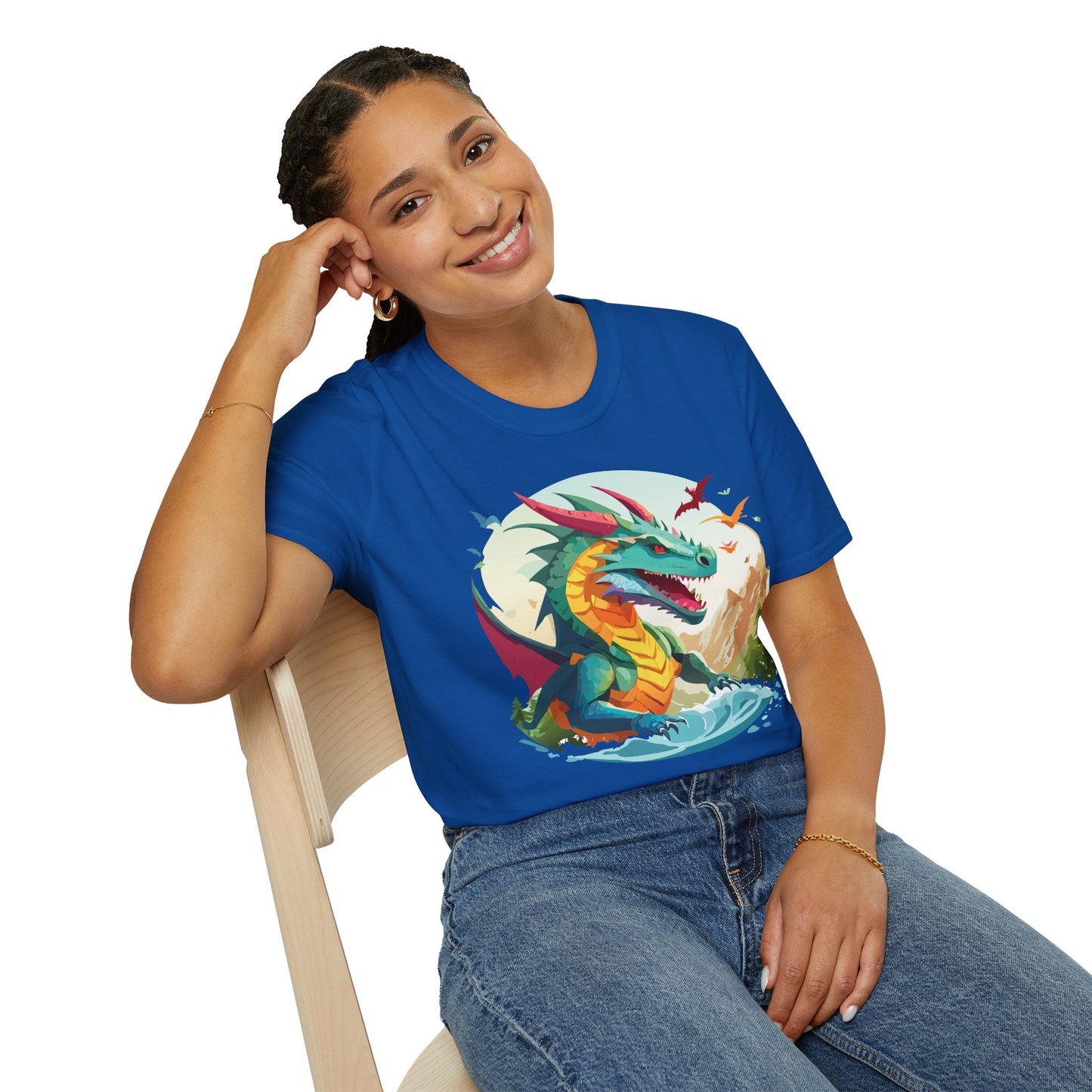 Dragon T Shirt Unisex Animal Tee Softstyle 64000 Premium 100 Percent Ring Spun Cotton