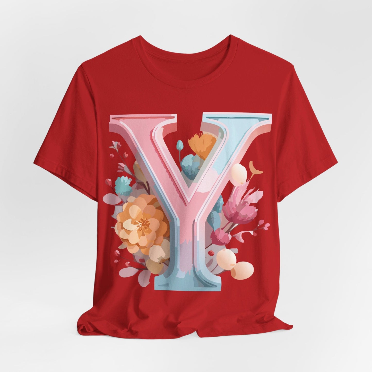 Letter Y Graphic Tee Unisex Short Sleeve Vintage Inspired Artwork Adelpha Premium