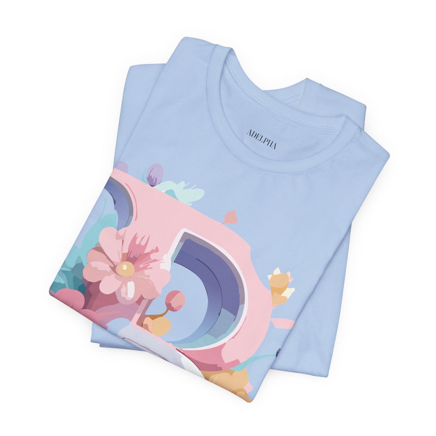 Letter B Shirt Unisex Graphic Tee By Adelpha With Vintage Inspired Artwork Short Sleeve