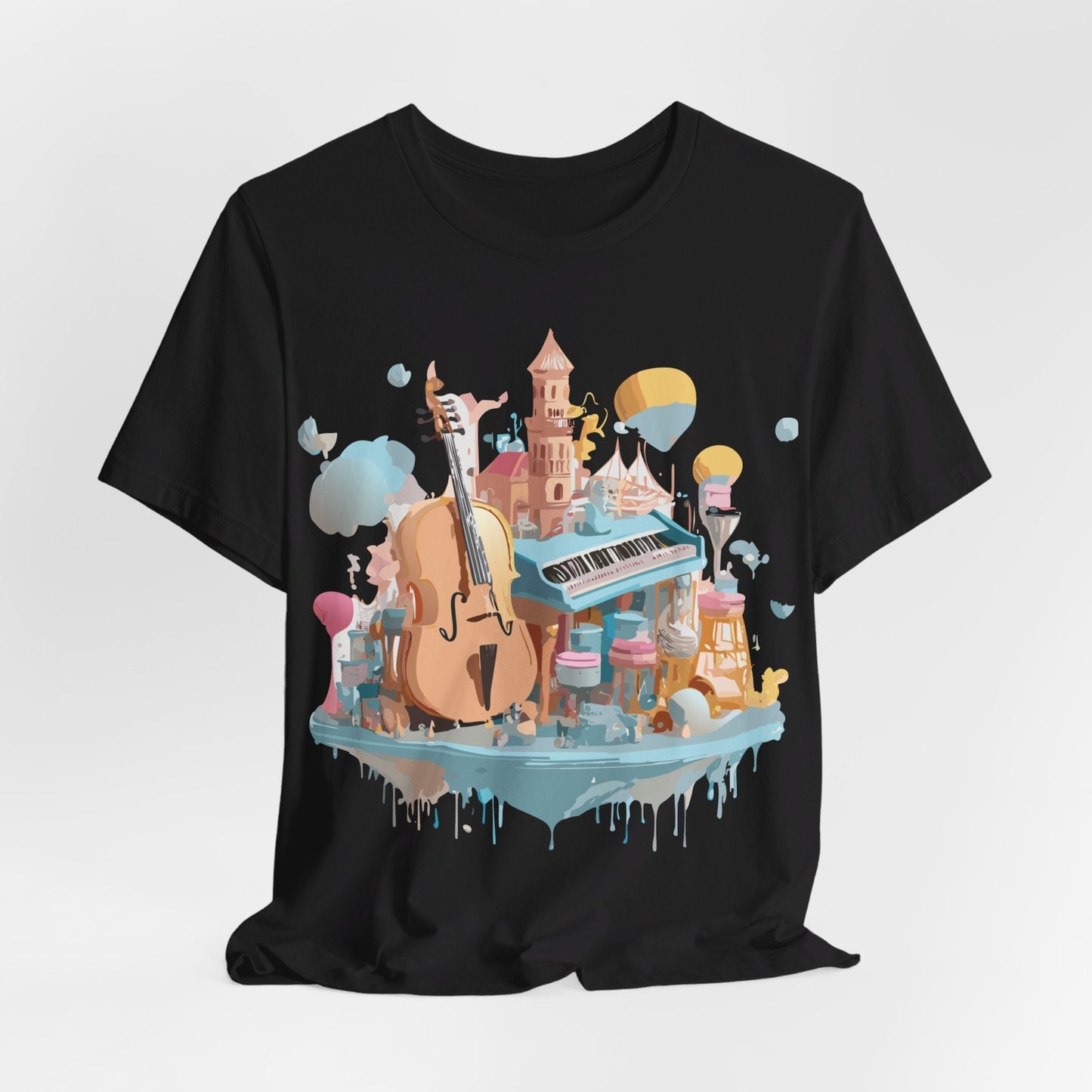 Music Graphic Tee Unisex Vintage Art Design By Adelpha Premium Short Sleeve T Shirt