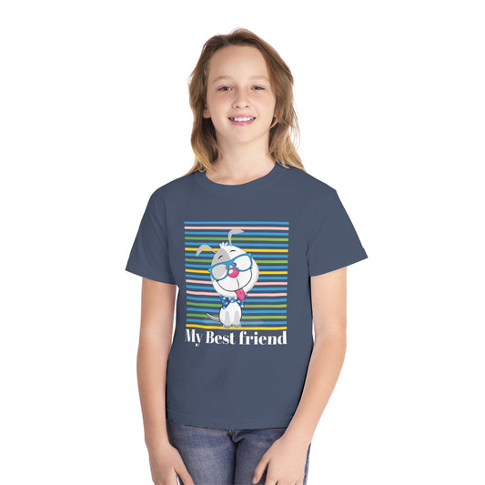 Youth Tee Shirt with Little Dog