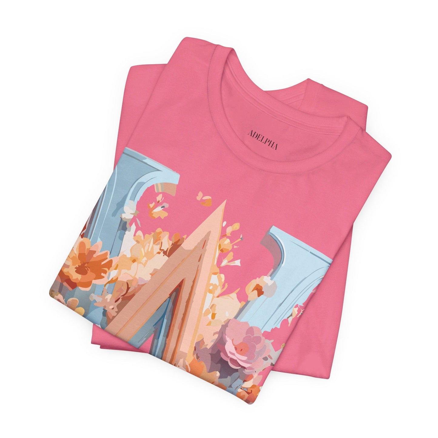 Letter W Shirt Unisex Graphic Tee Vintage Inspired Adelpha Art Design Short Sleeve