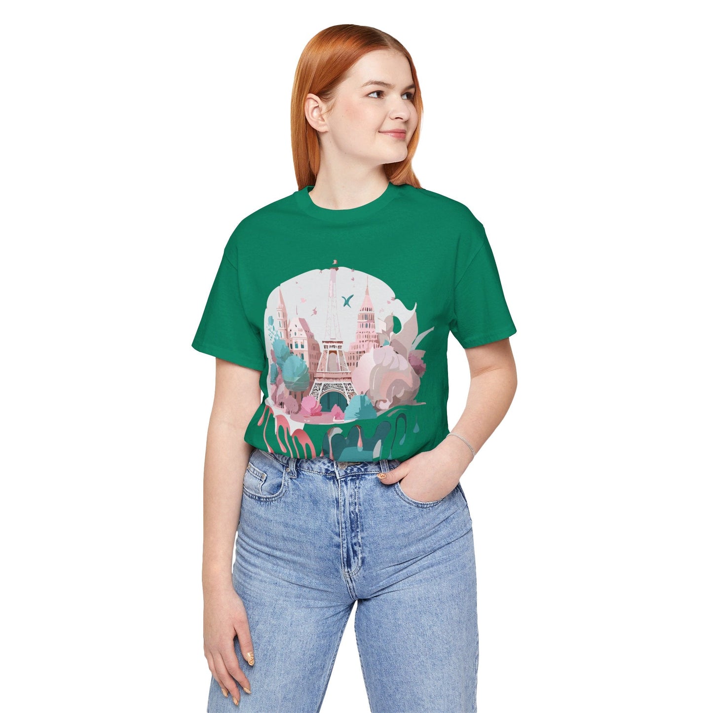Paris Tourist Shirt Graphic Tee Unisex Jersey Short Sleeve Adelpha Vintage Art Design