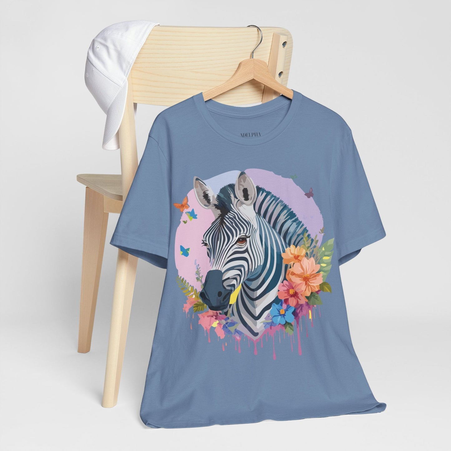 Zebra Graphic Unisex 100 Cotton Vintage Animal Art T-Shirt 3