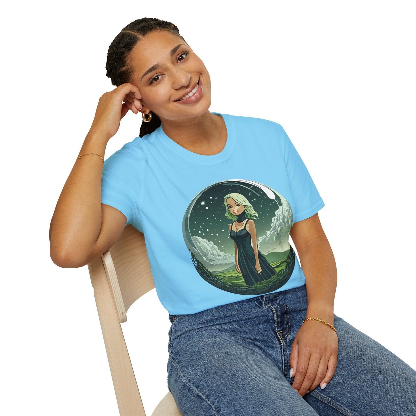 Womens Graphic T Shirt Art Design Tee Ladies Short Sleeve Softstyle 64000 Cotton Ring Spun
