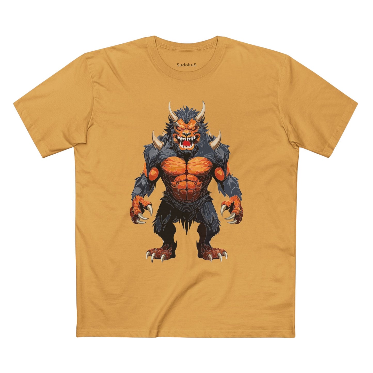 Cartoon Monsters Graphic Unisex 100 Cotton Staple Tee 7