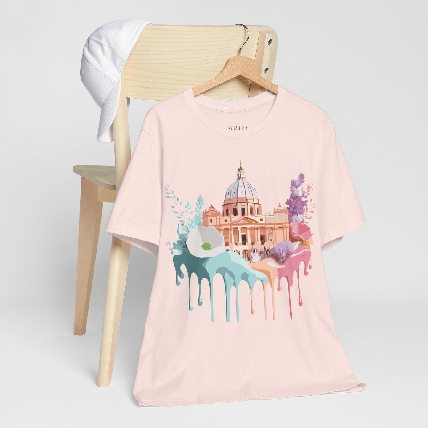 Adelpha Vintage Rome Tourist Shirt Graphic Tee Unisex Short Sleeve Art Design Artwork