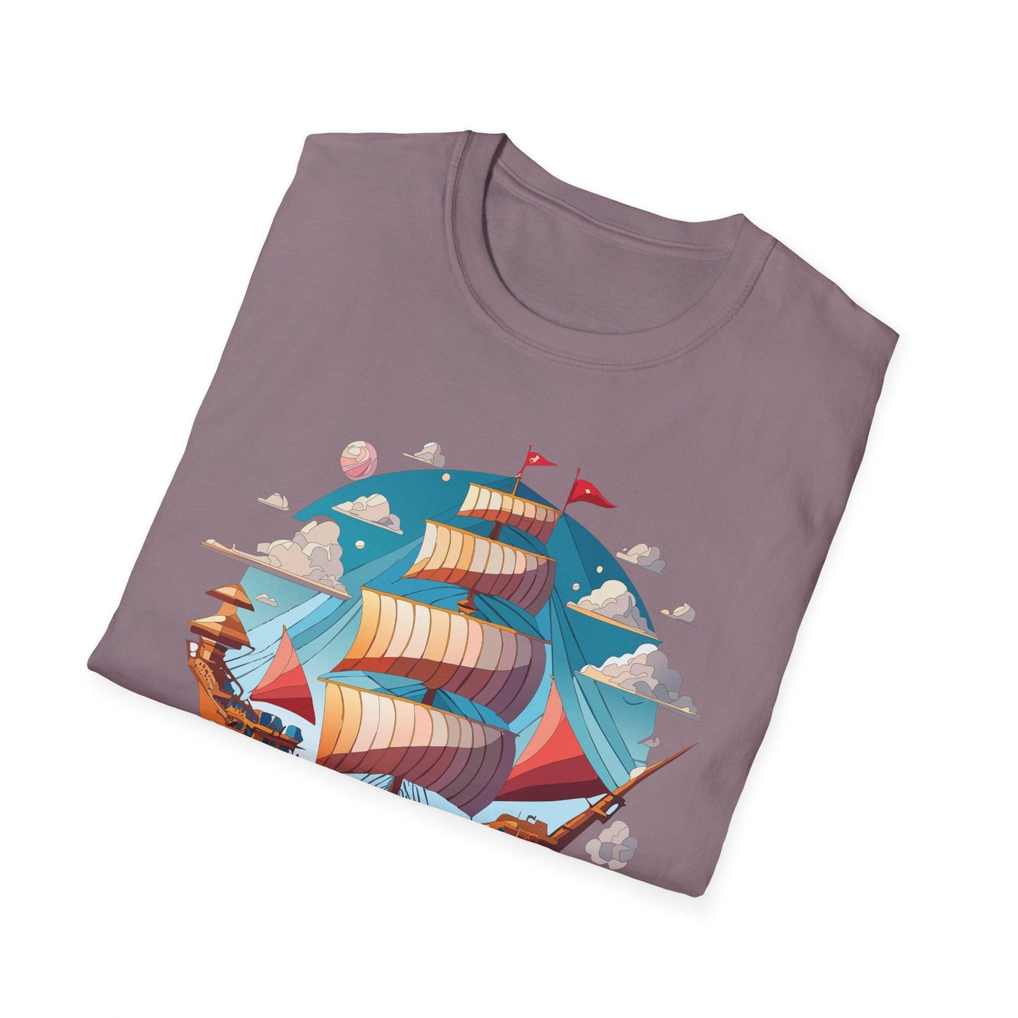 Ship T Shirts Frigate T Shirts Vessel Tee Shirt Unisex Softstyle Cotton Tee Gildan Softstyle 64000