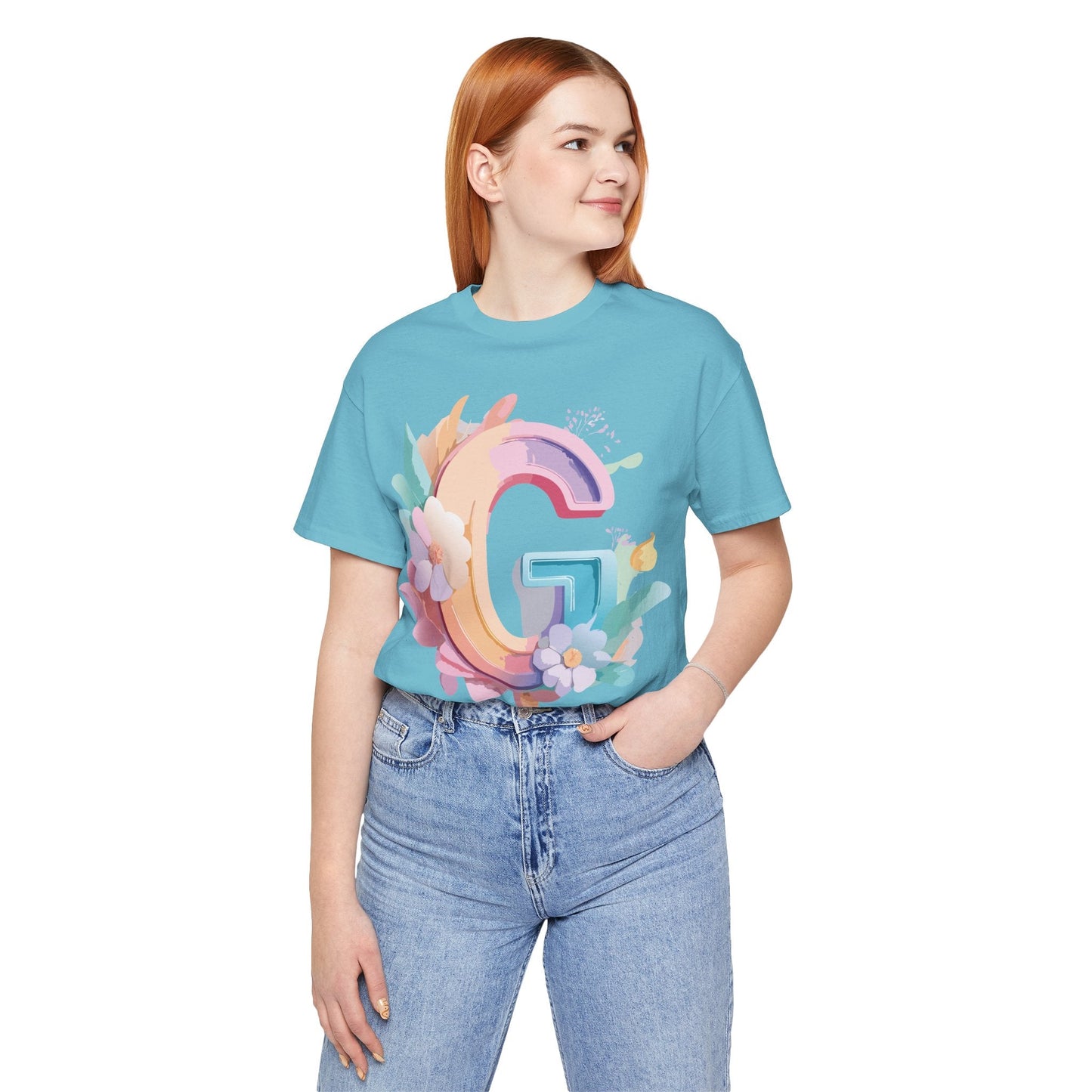 Letter G Shirt Unisex Graphic Tee With Vintage Inspired Artwork Adelpha Premium Tee