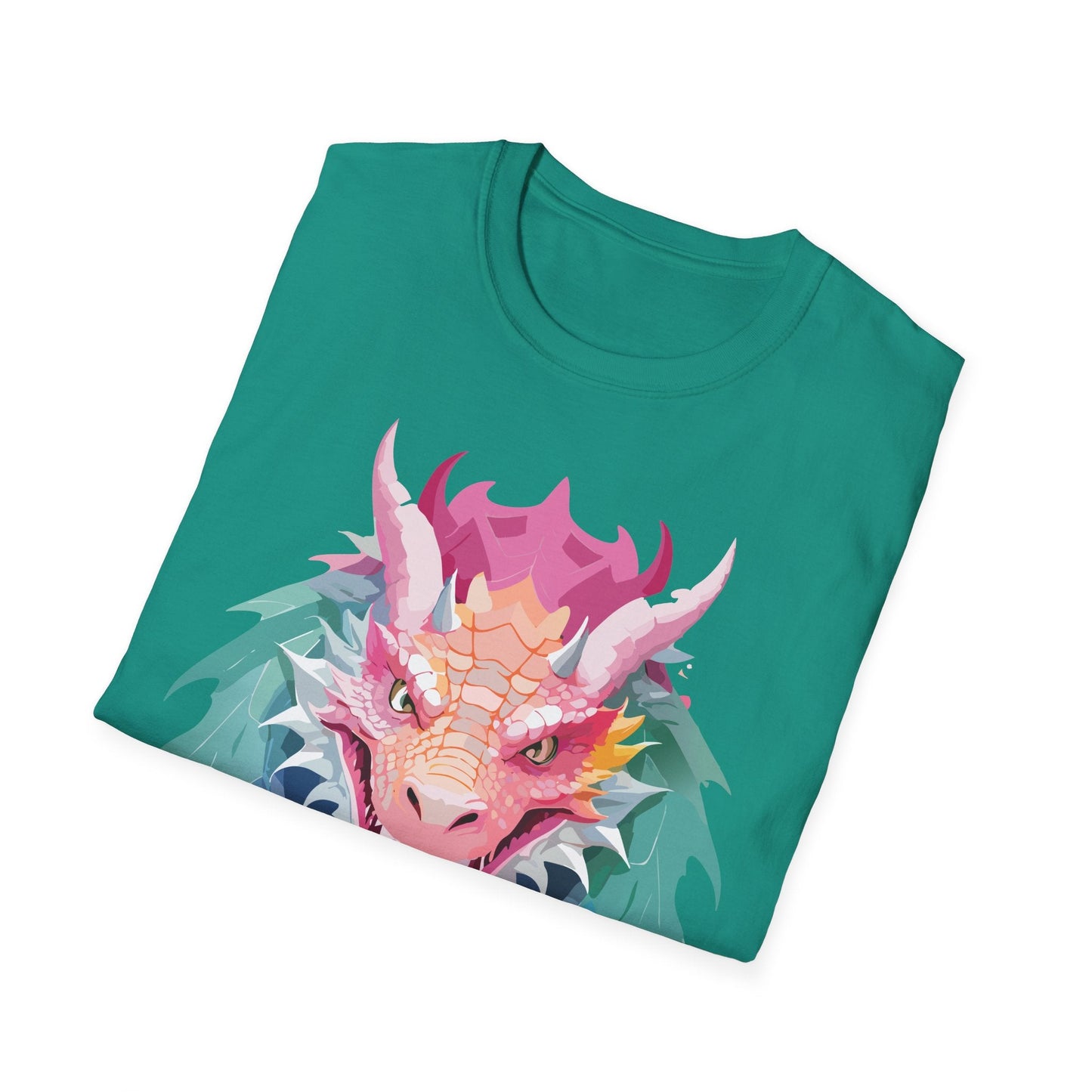Dragon T Shirt Unisex Softstyle Cotton Tee With Animal Art Design Graphic Print Artwork