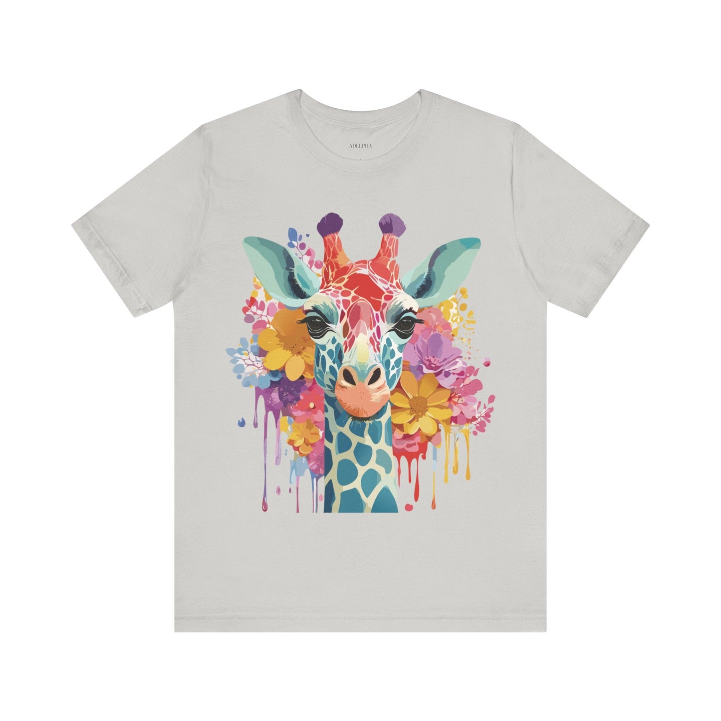 Giraffe Graphic Tee Unisex Vintage Inspired Art Design Adelpha Short Sleeve Shirt