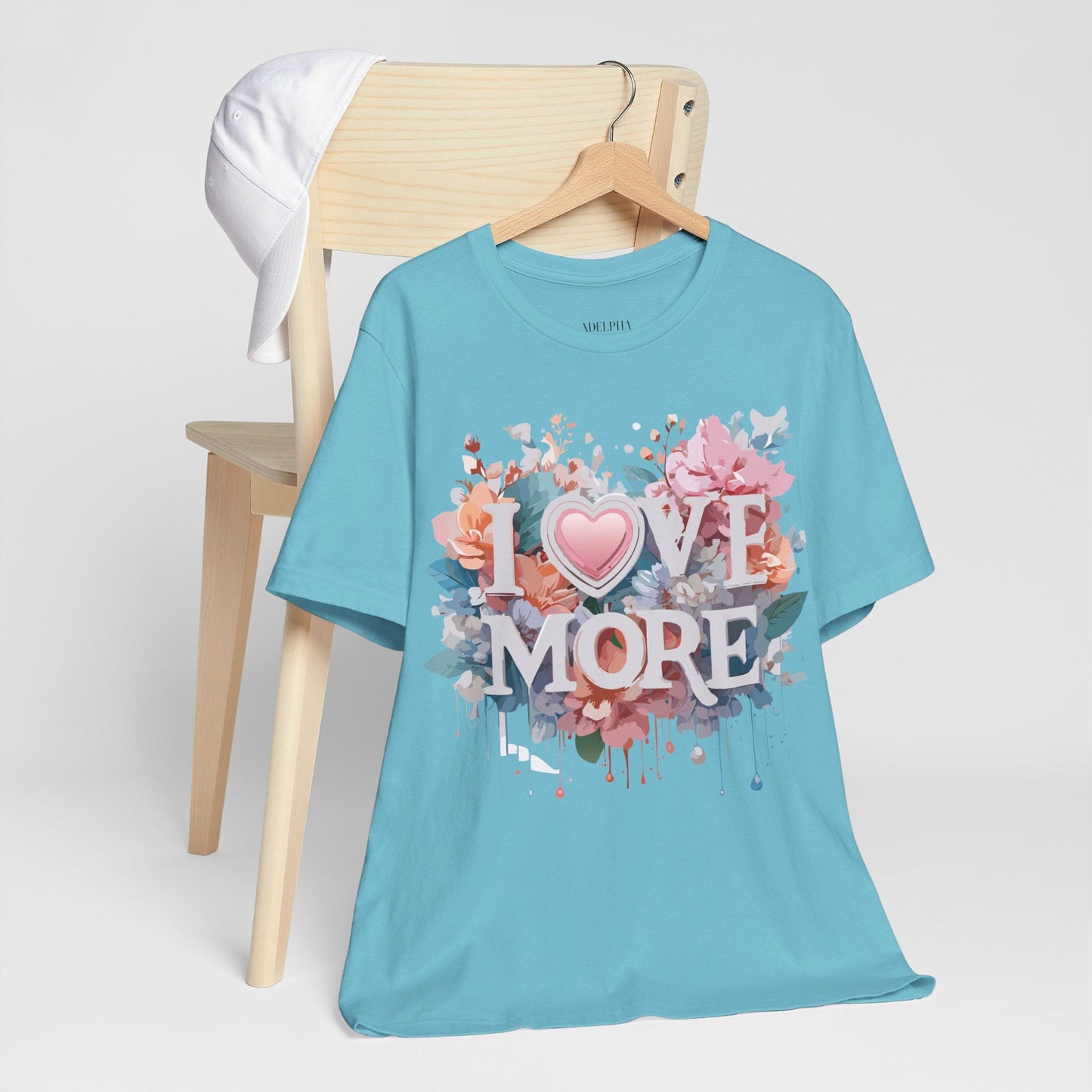 Valentine Day Graphic Unisex 100 Cotton Vintage Artwork with Love and Flower Design Tee 17