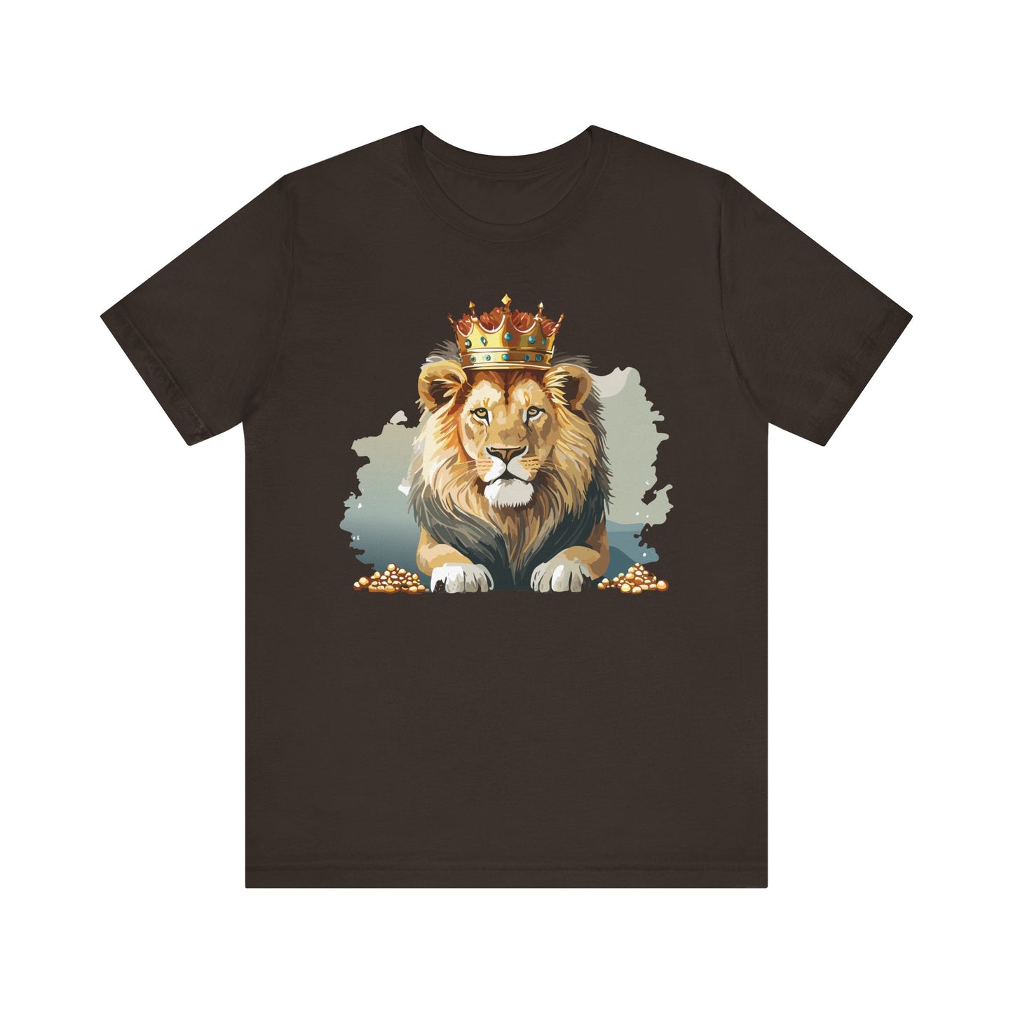 Majestic Lion Crown T-shirt, Animal Shirt, Lion Tee, Unisex Top, Birthday Gift, Shirt with Animal design