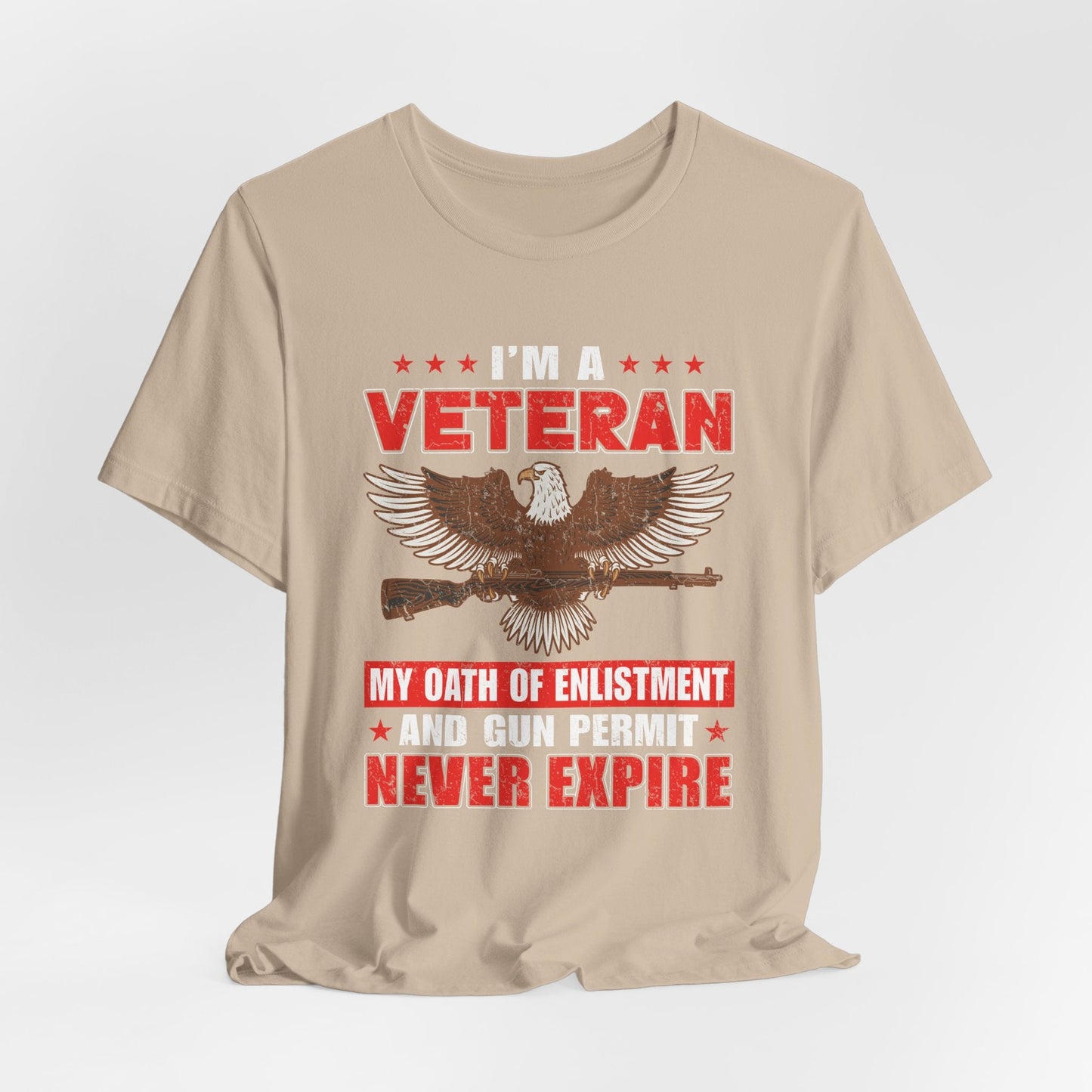 Army Veteran Patriotic Graphic Design Unisex Cotton T-Shirt v35
