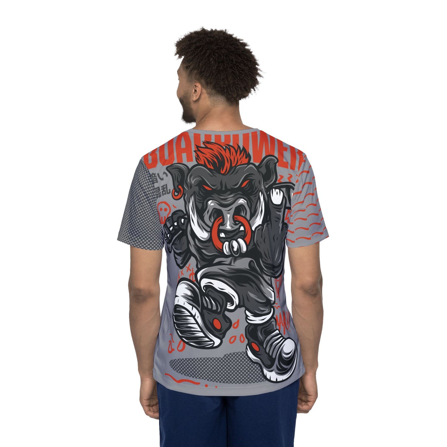 Be27 Fun Graphic T-Shirt, Art Design Poly Shirt, All Over Print Graphic Tee, Monsters T-Shirt, Cartoon Tees