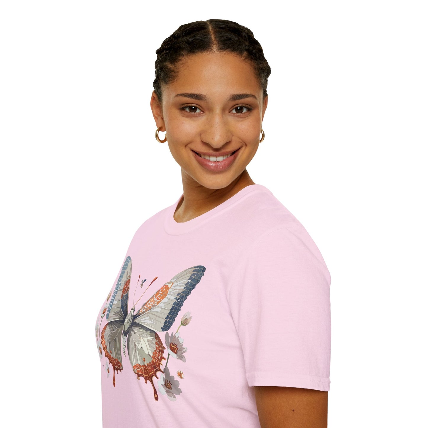 Butterfly Shirt Unisex Short Sleeve Cotton Tee Monarch Design For Men Women Comfort