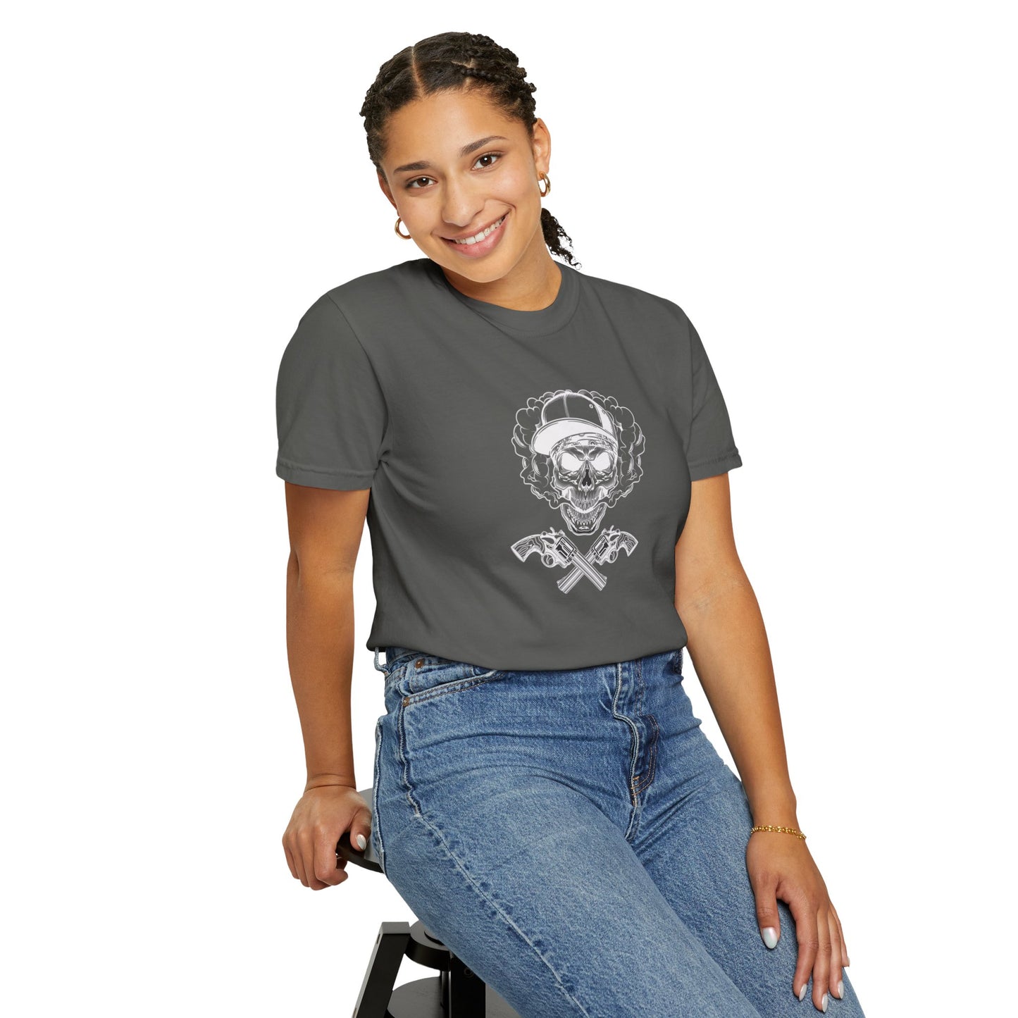 Unisex Cotton Tee Shirt with Skull