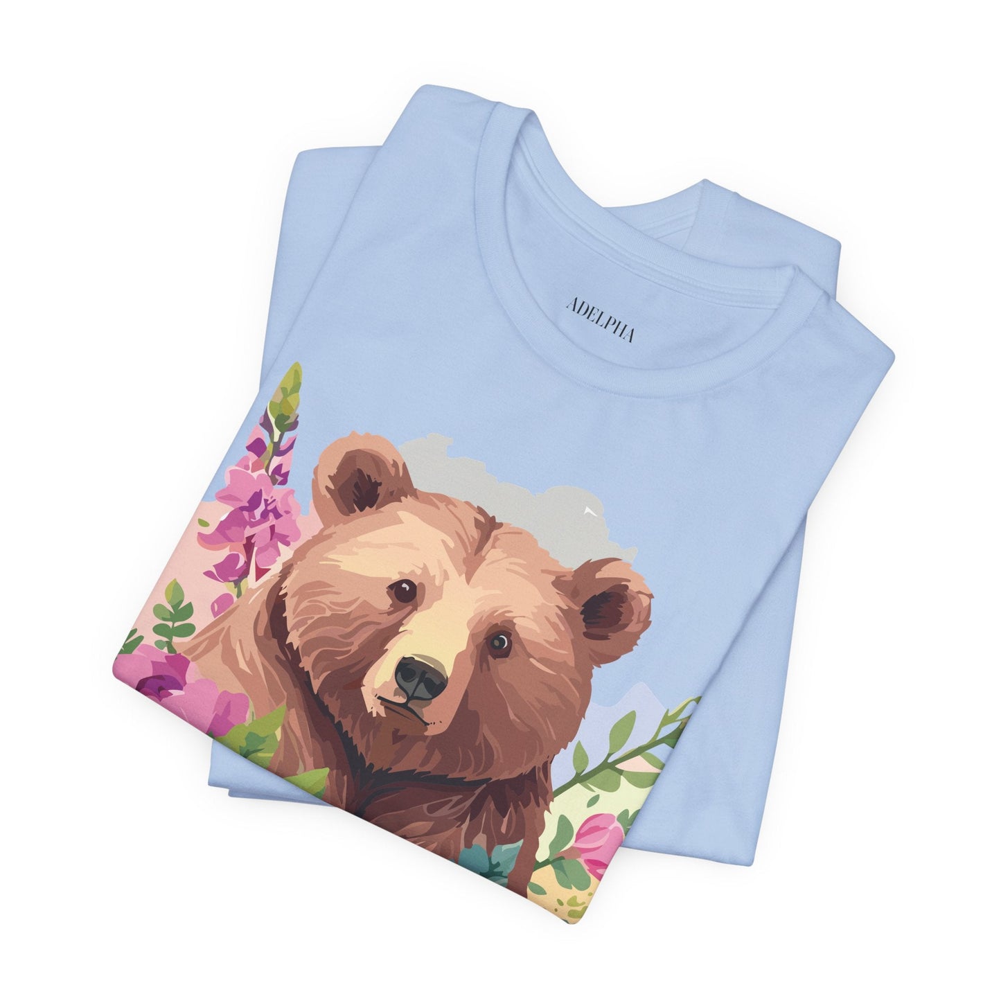 Adelpha Bear Graphic Tee Unisex Short Sleeve Art Design Vintage Inspired