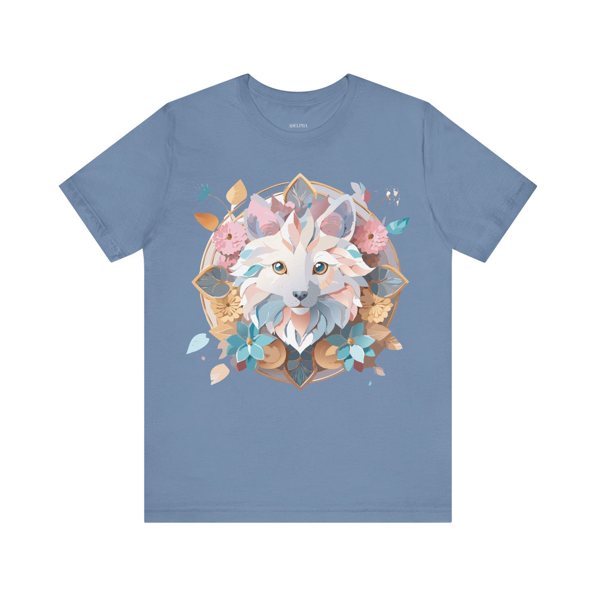 Medallion Graphic Unisex Cotton Bella+Canvas Tee with Art Design d73