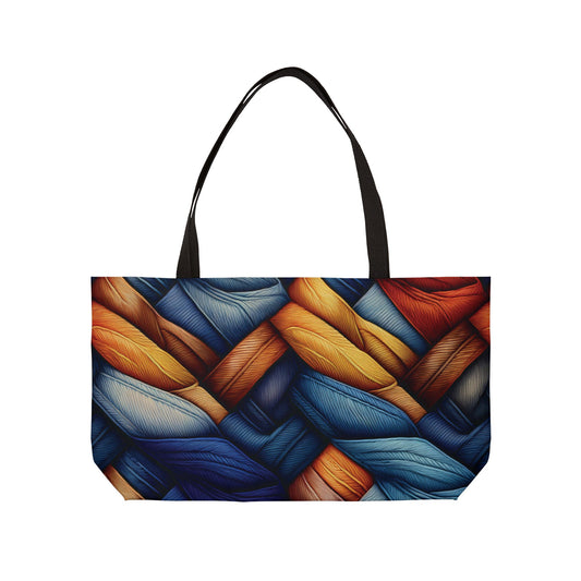 Denim Print Weekender Bag High-Quality 100% Spun Polyester 24x13 Canvas Bag 9