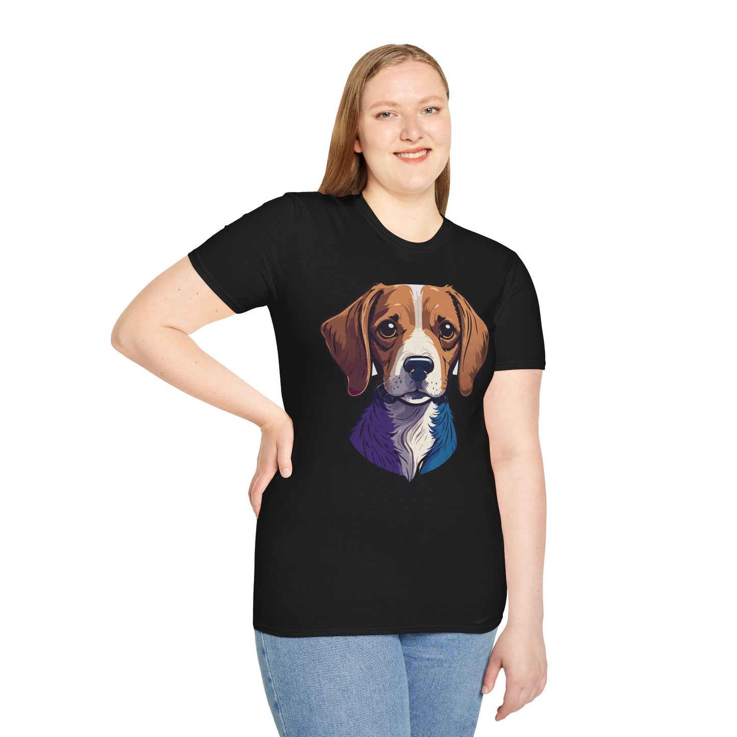 Dog Shirt Unisex Animal Print Tee Softstyle 100 Percent Cotton Gildan 64000