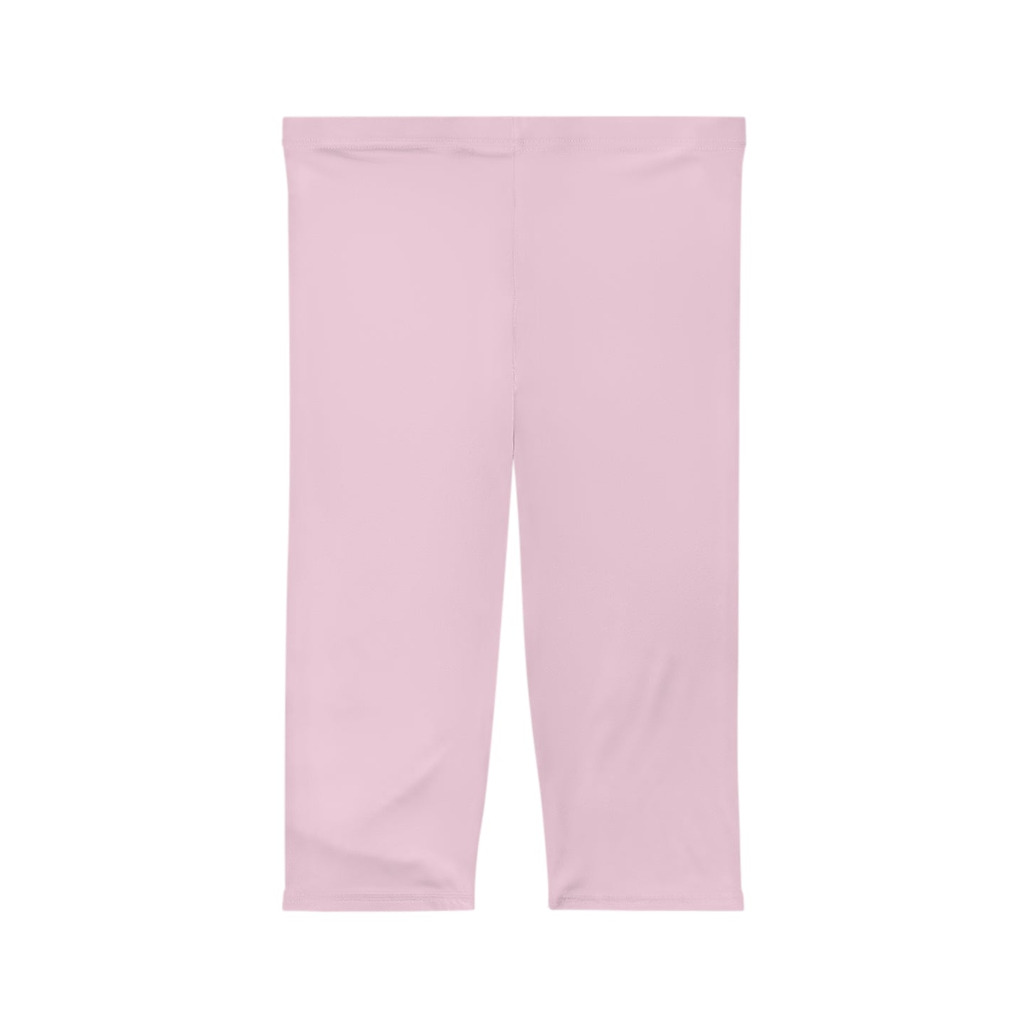 Petal Frost Pink Color Women's Brushed Suede Poly Span Casual Capri Leggings XS-2XL
