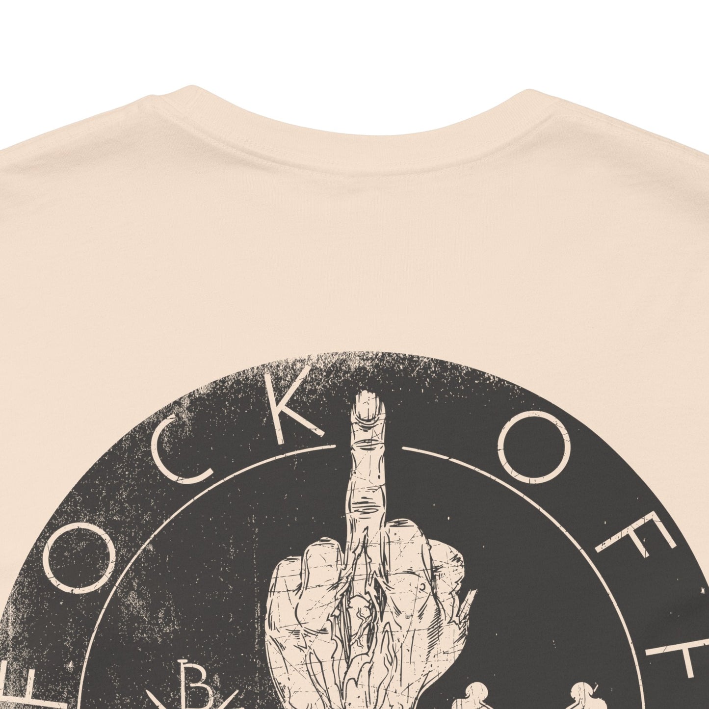 Middle Finger Skull Graphic Design Unisex Cotton T-Shirt A-11