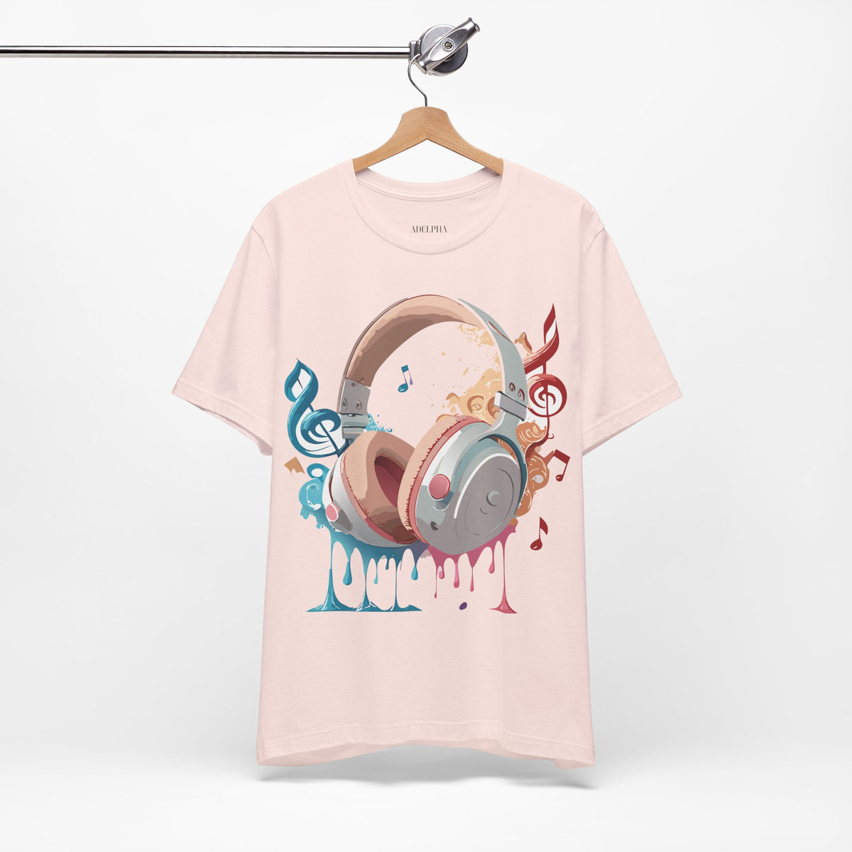 Music Graphic Unisex Cotton Bella+Canvas Tee with Art Design m144