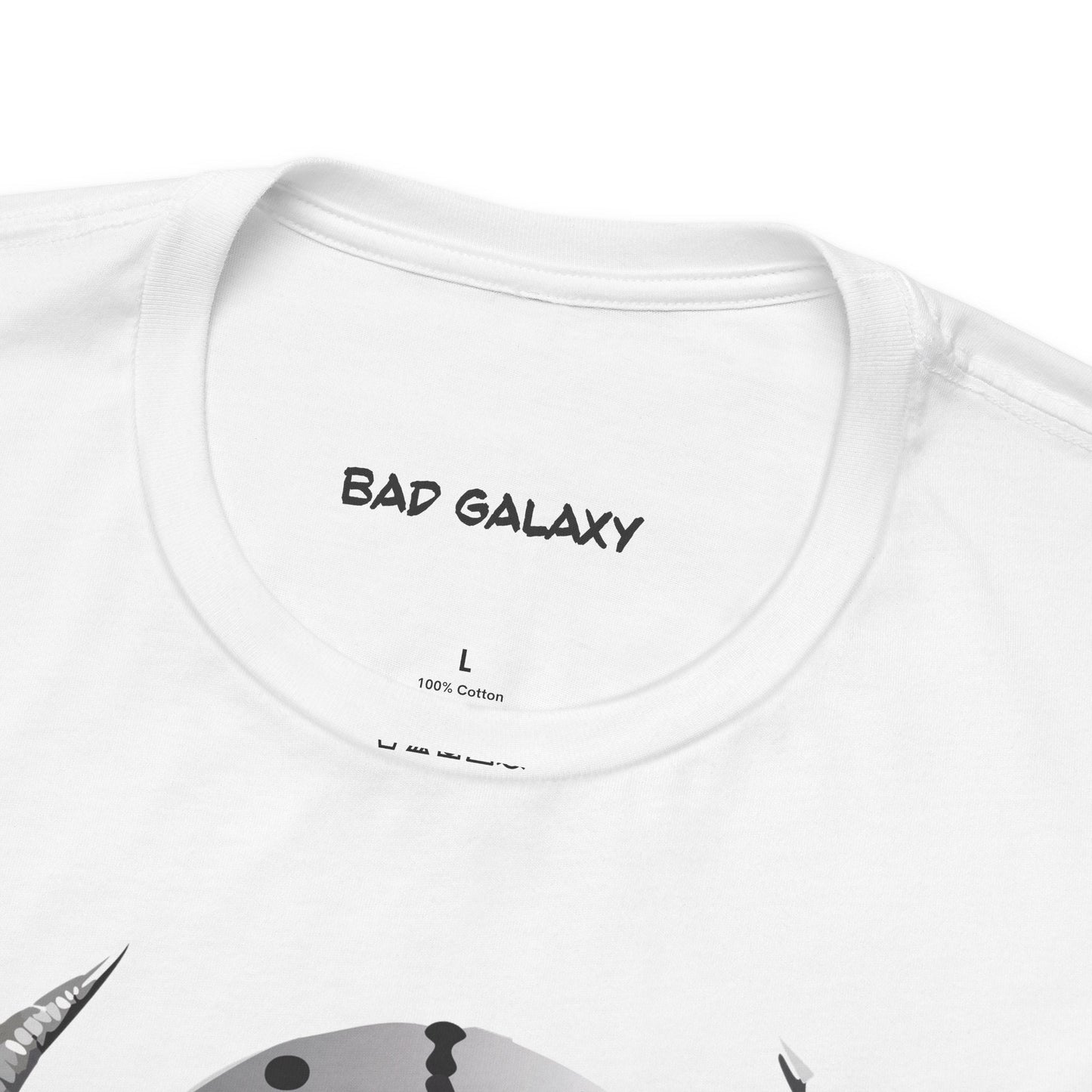 Alien Graphic Tee Shirt From Bad Galaxy Made To Order In USA 100 Percent Cotton Eco Friendly Inks
