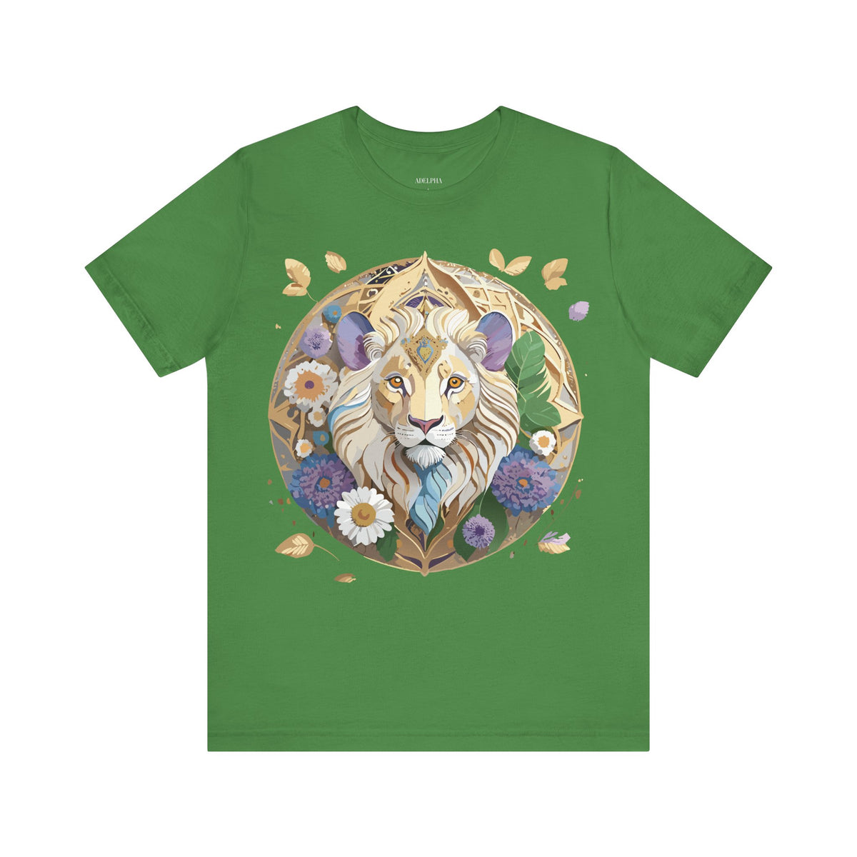 Medallion Graphic Unisex Cotton Bella+Canvas Tee with Floral Art Design m65