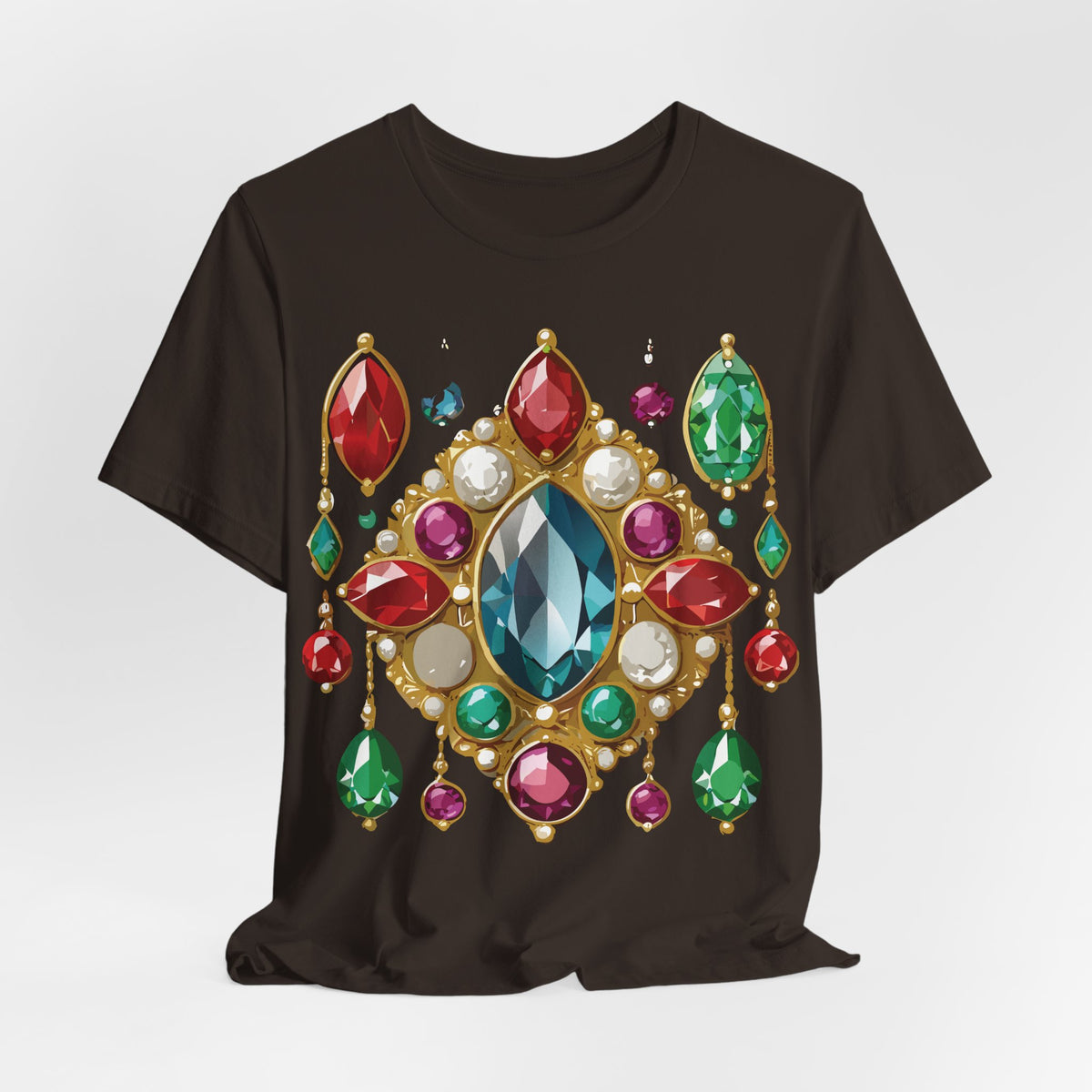 Jewelry Graphic Unisex Cotton Bella+Canvas Tee with Art Design n138