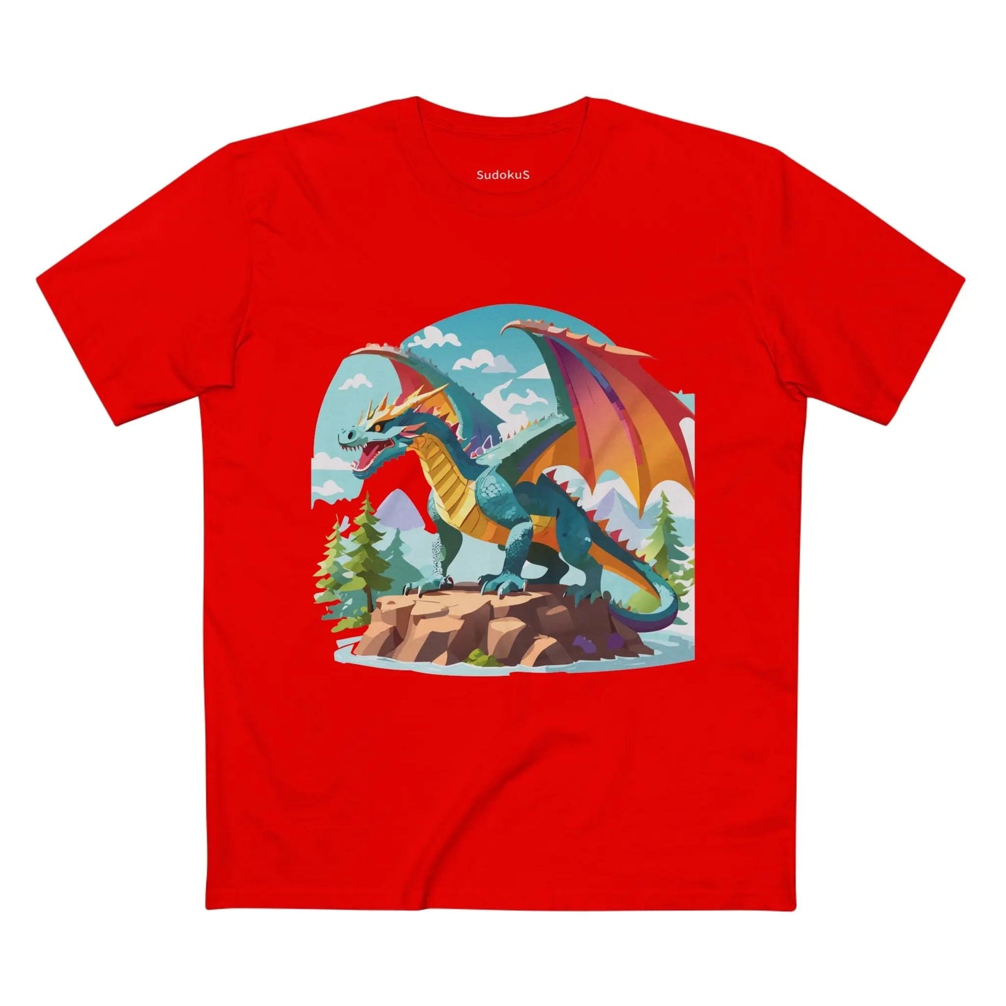Dragon Graphic Unisex 100 Cotton Staple Tee 29