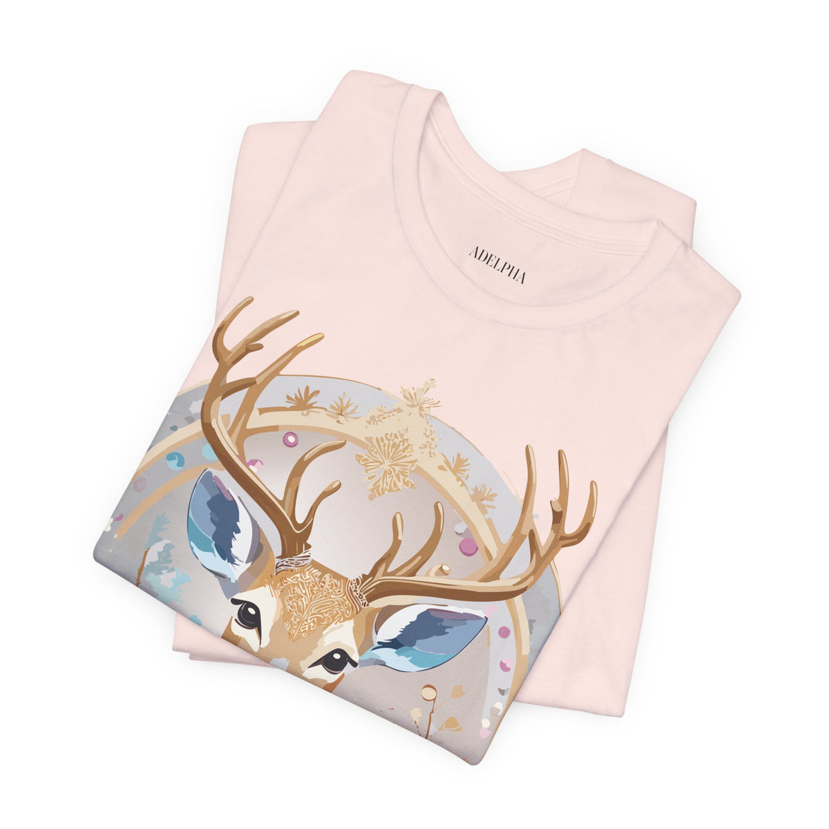 Medallion Graphic Unisex Cotton Bella+Canvas Tee with Floral Art Design m60