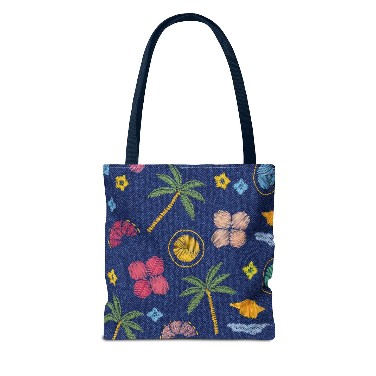 Denim Fabric Imitation Print Unisex Canvas Bag Poly Spun 3 Sizes Tote Bag 182-7