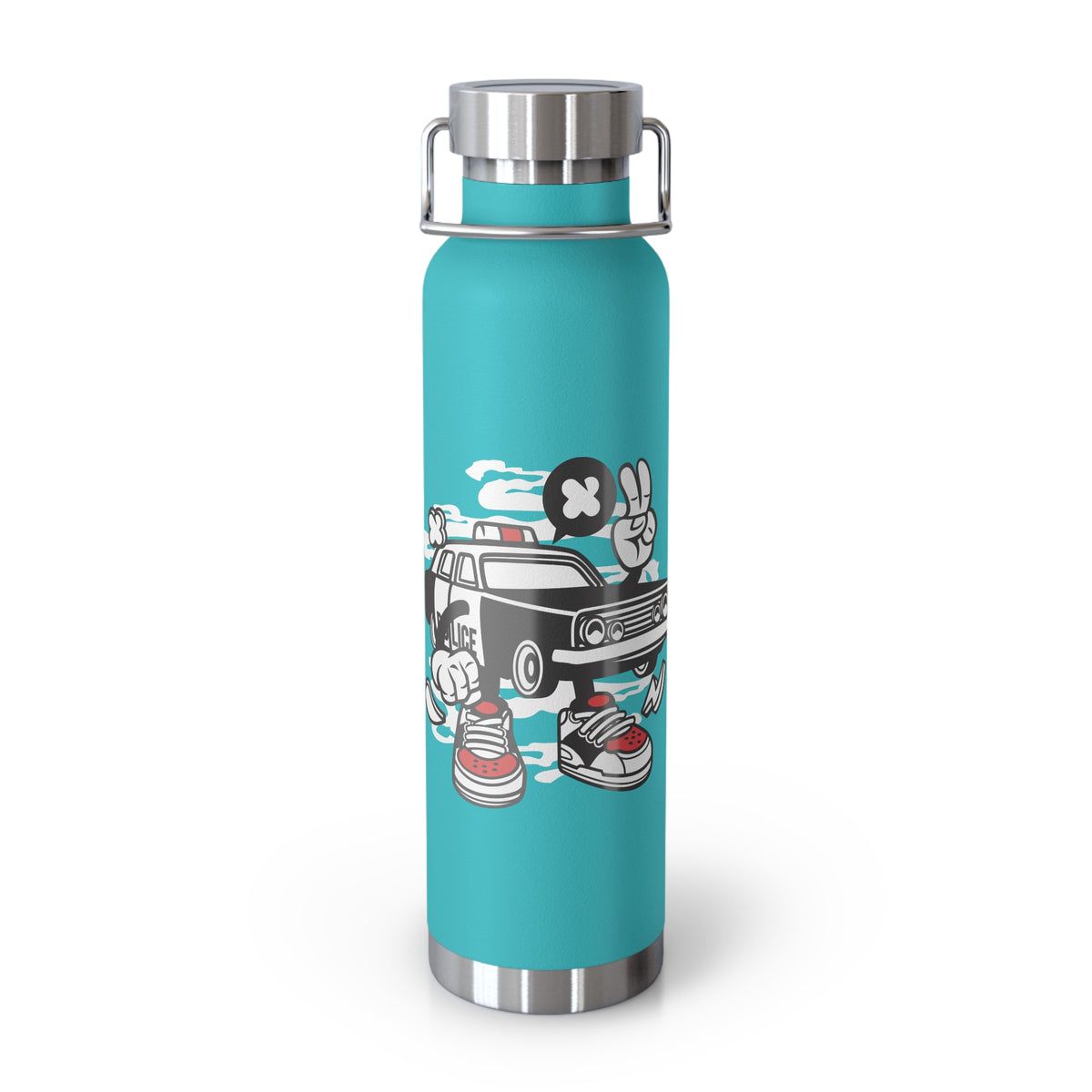 22oz Copper Insulated Water Bottle with Cartoon Design - CV31