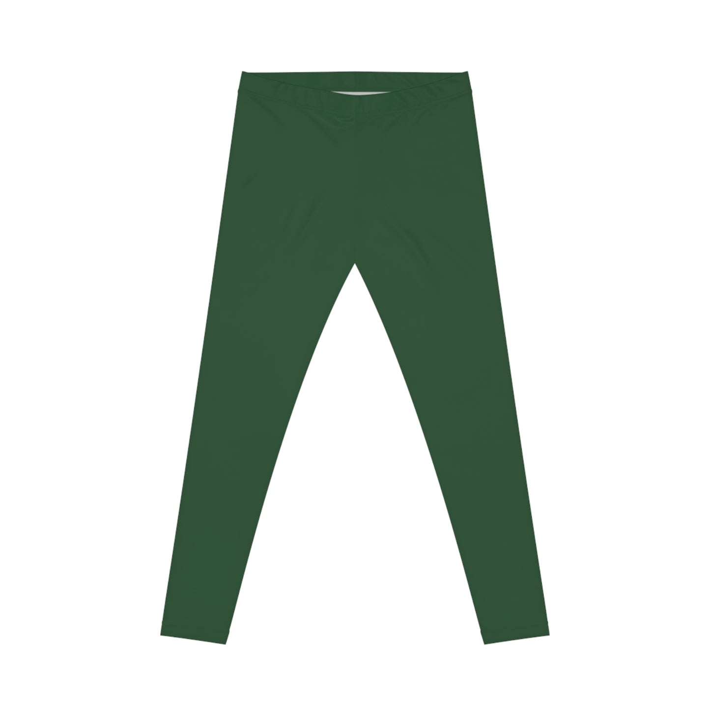 Dark Spruce Color Women's Poly-Span Casual Leggings XS-2XL