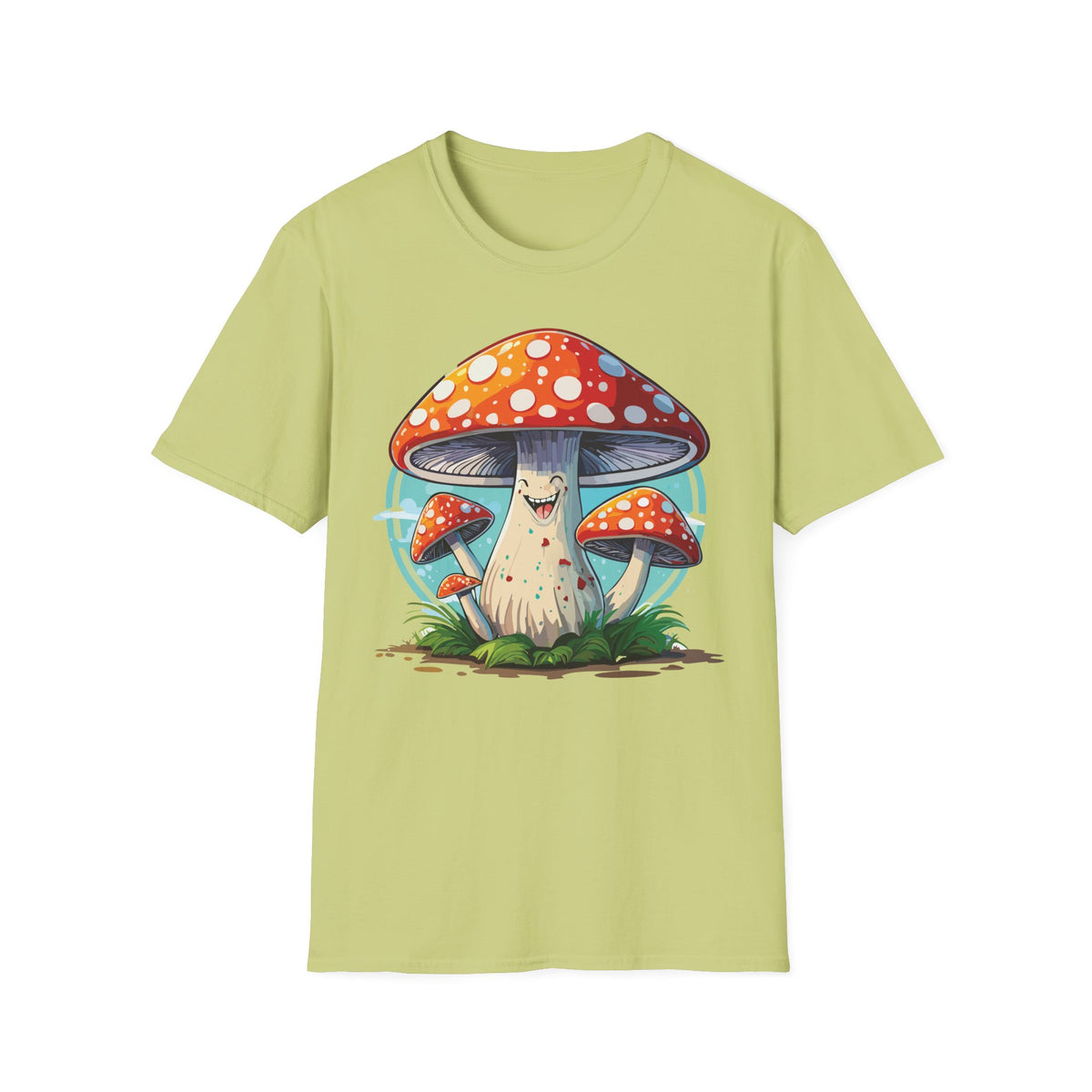 Funny Mashroom Graphic Tee Gildan Unisex 100 Cotton Tee Shirt h26