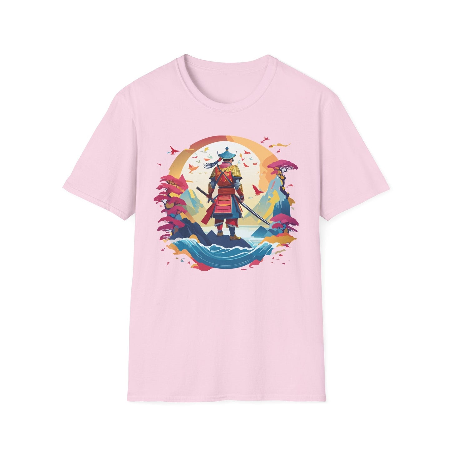 Samurai Shirt Unisex Tee Made With 100 Percent Ring Spun Cotton Soft Durable Comfort Gildan 64000