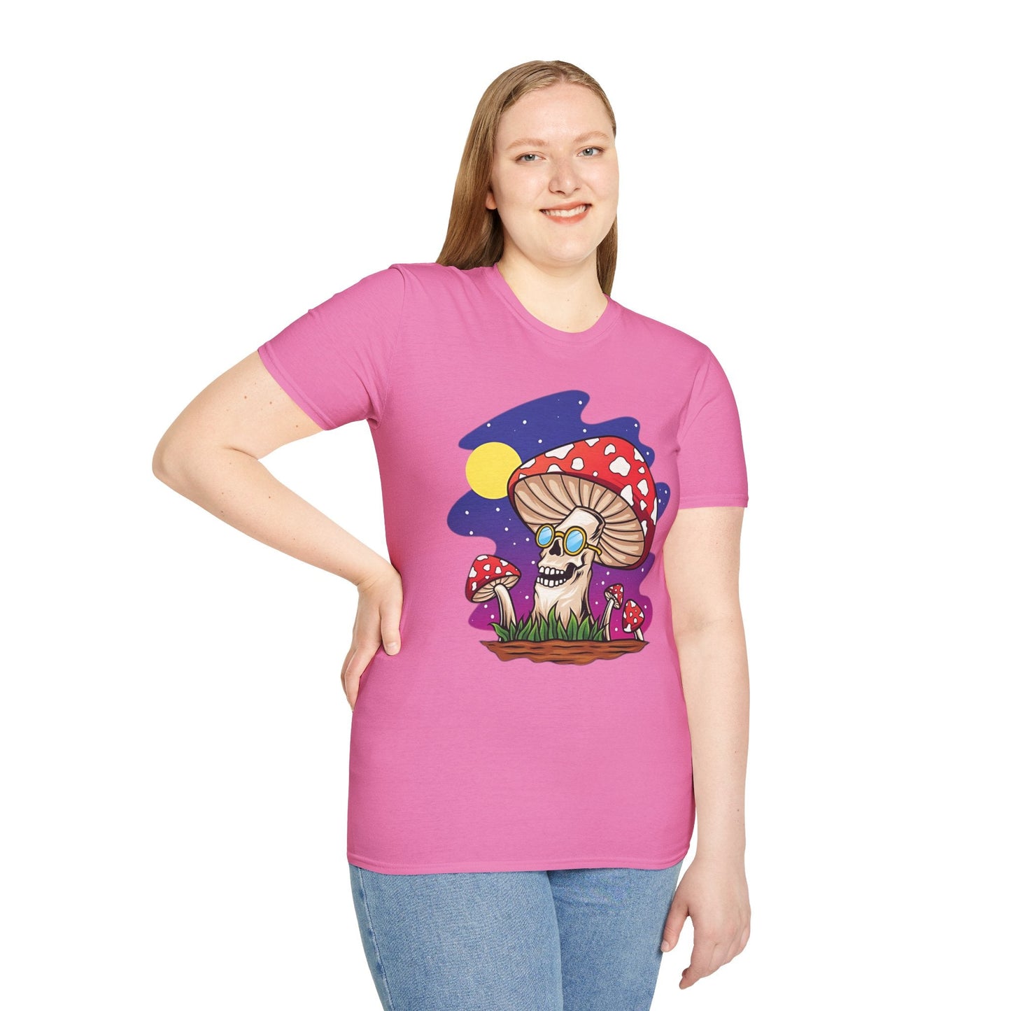 Mashroom Mushroom Tee Shirt Unisex Funny Fungus Design Softstyle 64000 Cotton Tee