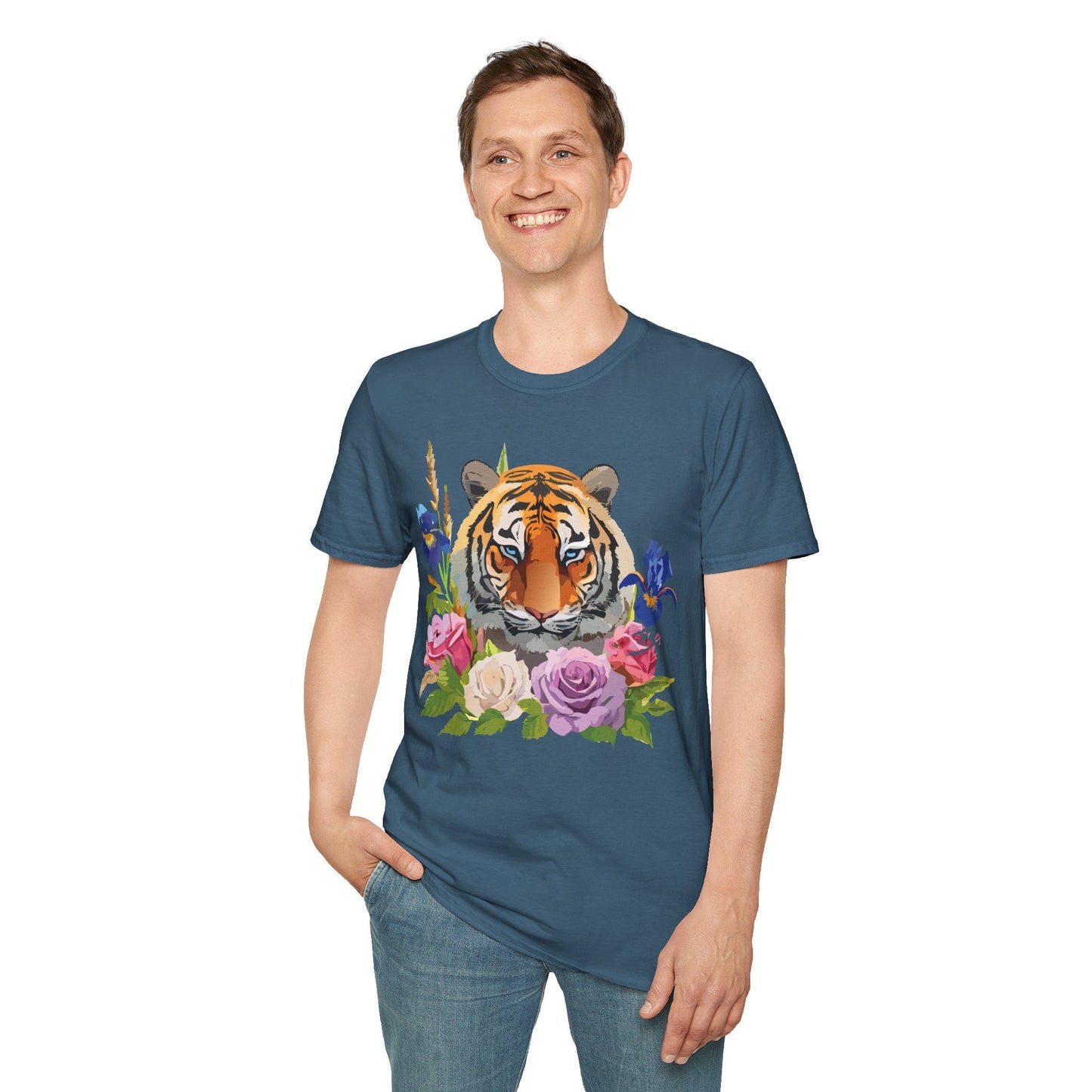Unisex Tiger Shirt Softstyle Graphic Tee 100 Percent Cotton Apparel