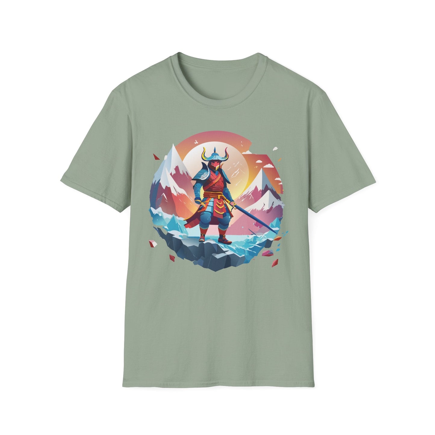 Samurai Style T Shirt Unisex Softstyle 64000 100 Percent Ring Spun Cotton Comfortable Tee