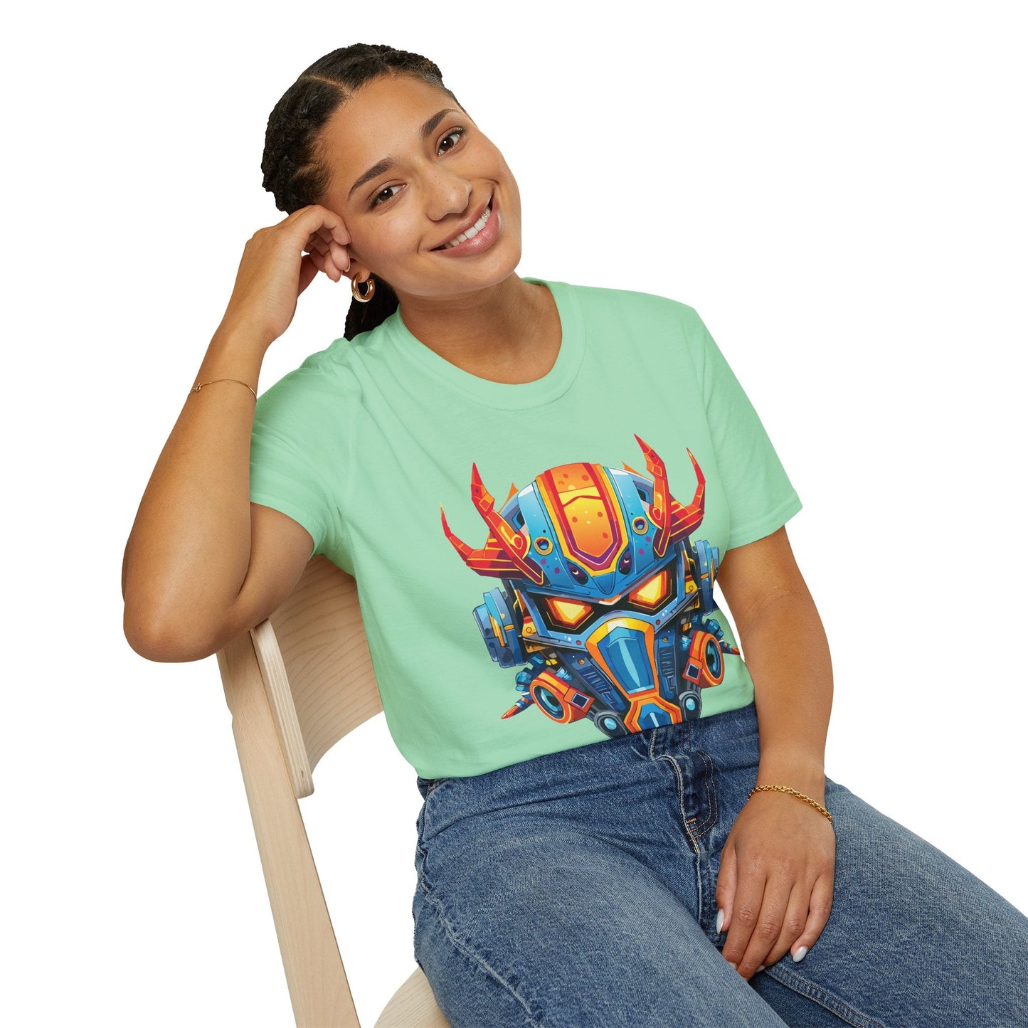 Cyborg Tee Unisex Robot And Terminator Shirt Gildan Softstyle 64000 Ring Spun Cotton