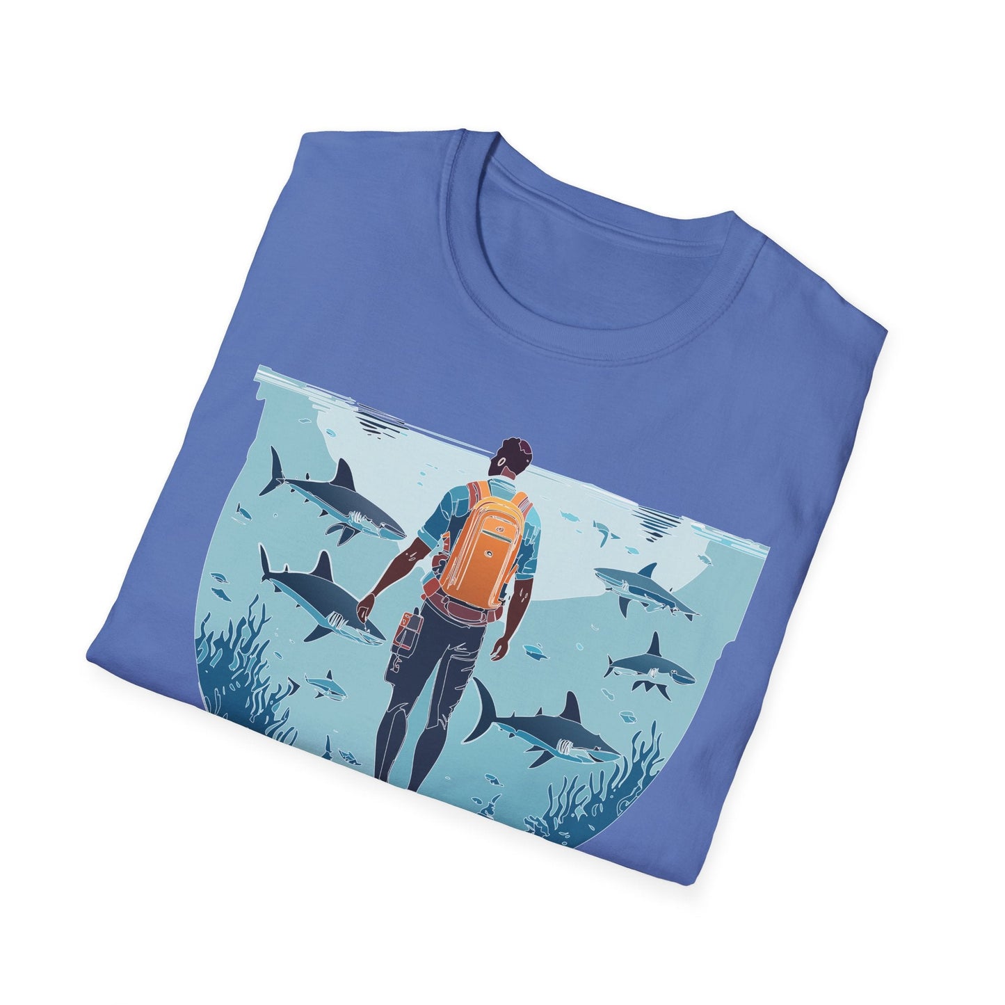 Ocean Tee Shirt Unisex Softstyle T Shirt With Ocean Art Design U Boat Theme Graphic Artwork Edition