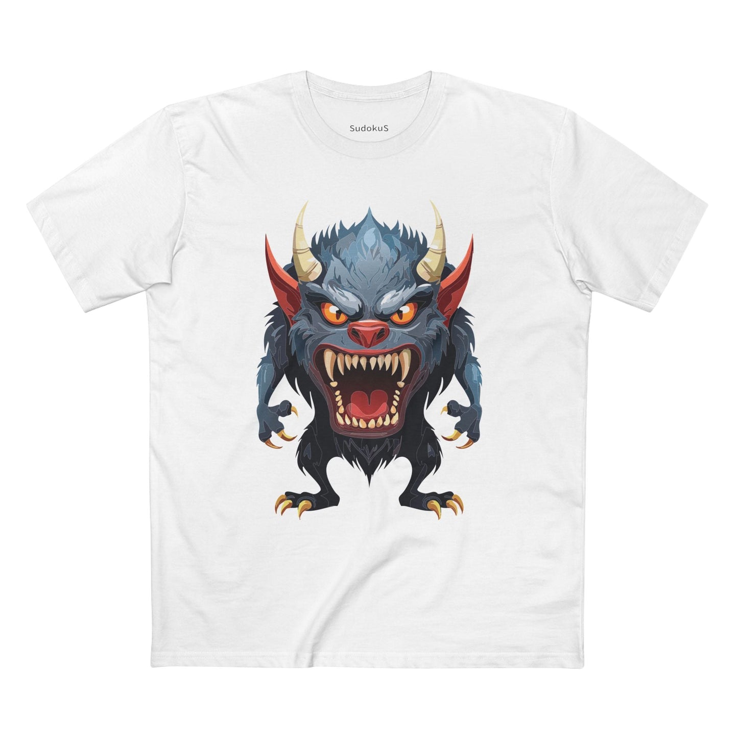 Cartoon Monsters Graphic Unisex 100 Cotton Staple Tee 10