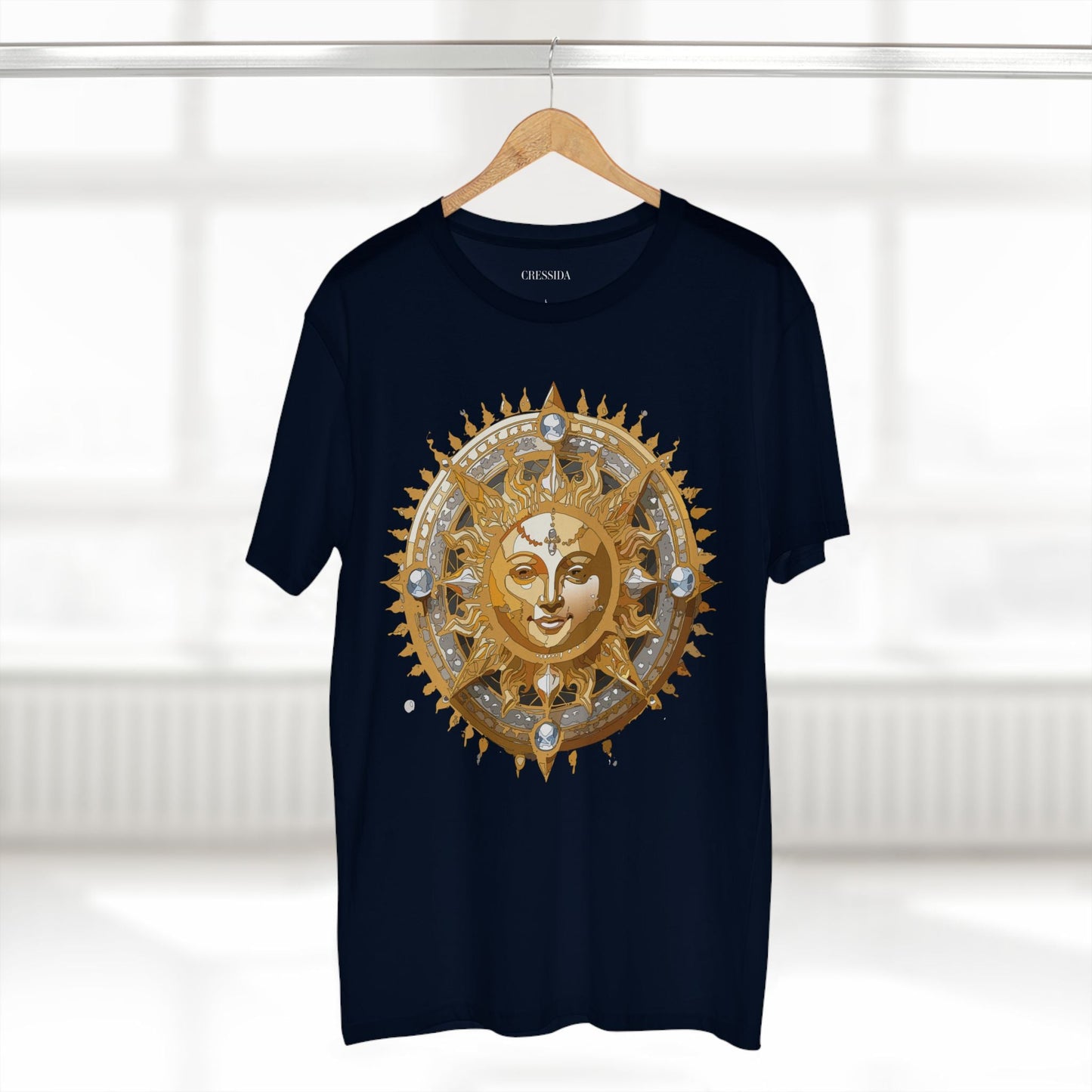 Gold Sun Graphic Unisex 100 Cotton T-Shirt with Golden Art Design 10