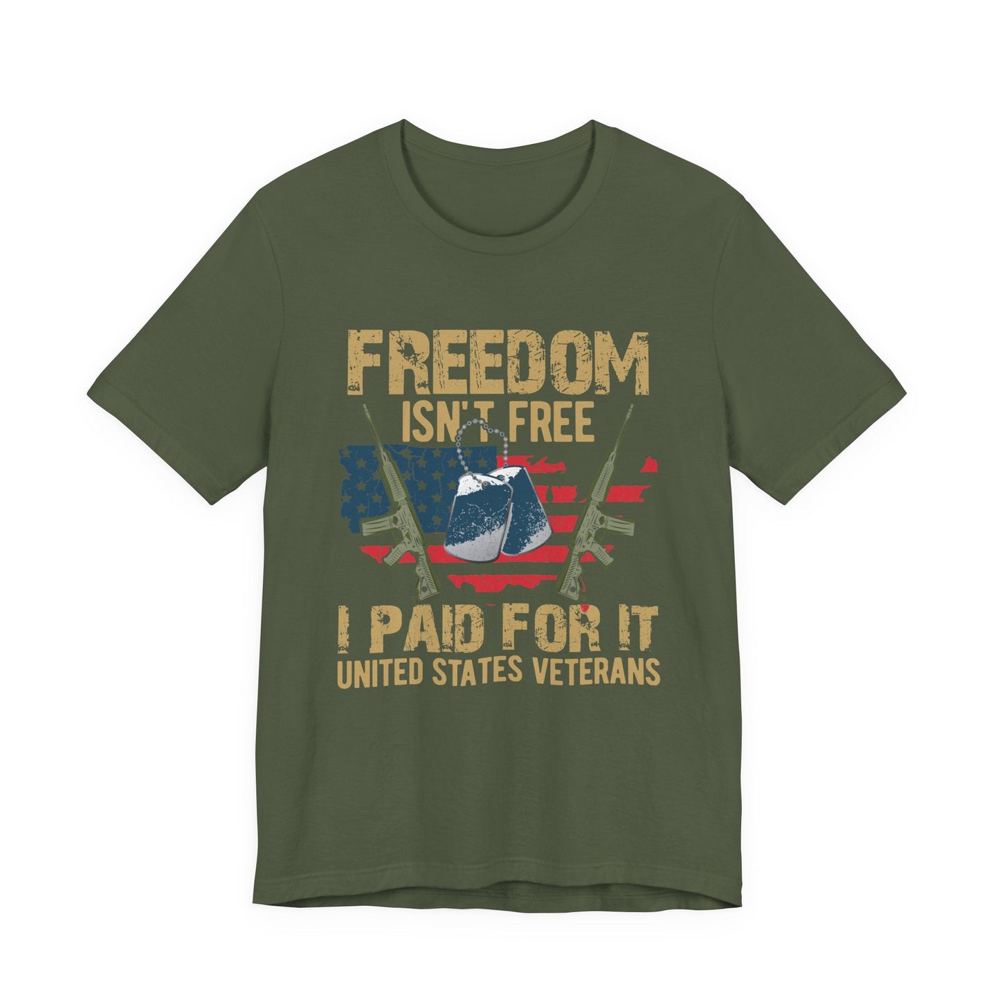 Army Veteran Patriotic Graphic Design Unisex Cotton T-Shirt v19