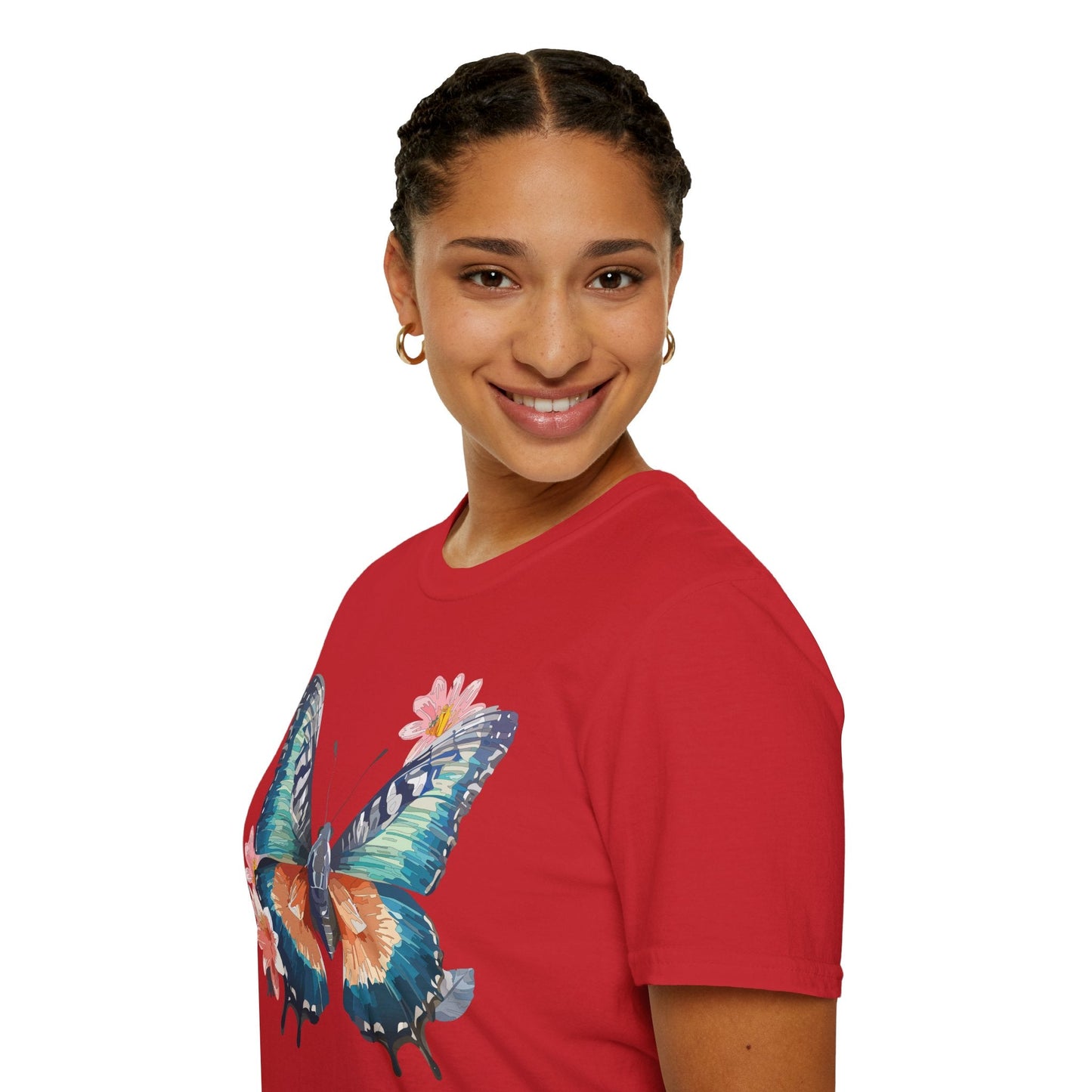 Butterfly T Shirt Unisex Cotton Tee Monarch Butterfly Design Softstyle 64000 Gildan Brand Quality